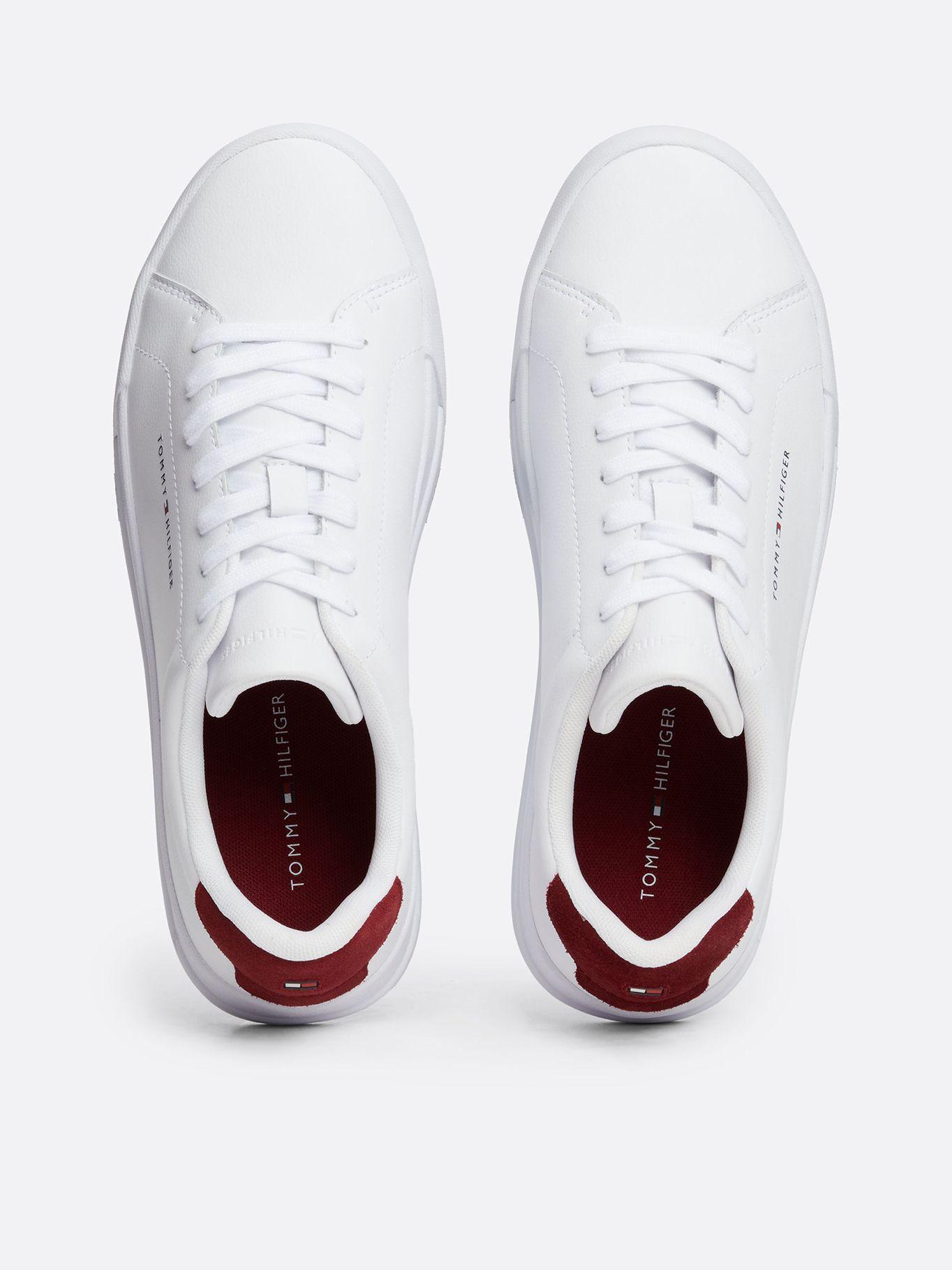 Zapatillas Court Cuero Con Logo Blanco Tommy Hilfiger-2