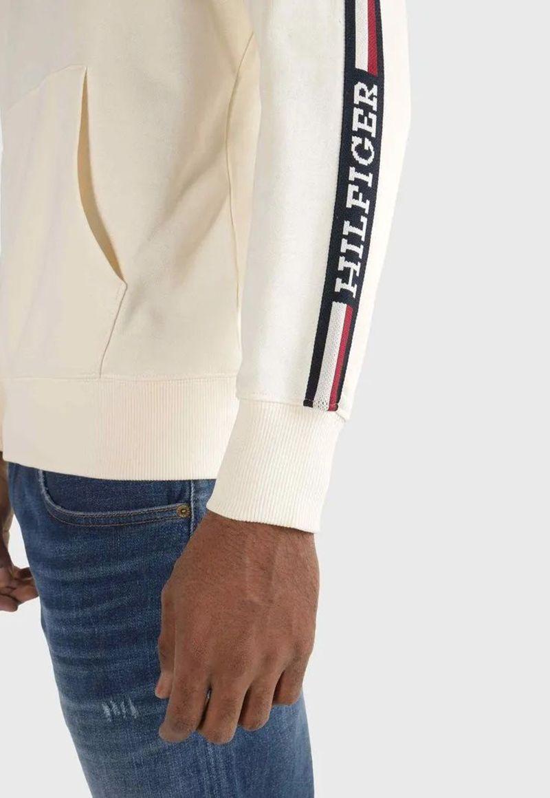 POLERÓN HOODIE GLOBAL STRIPE BEIGE AEF TOMMY HILFIGER-4
