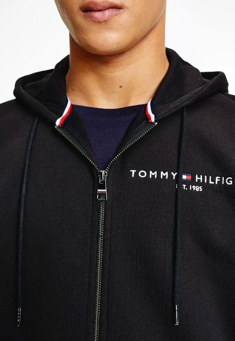 Polerón Hoodie Logo Y Cierre Negro Tommy Hilfiger-2