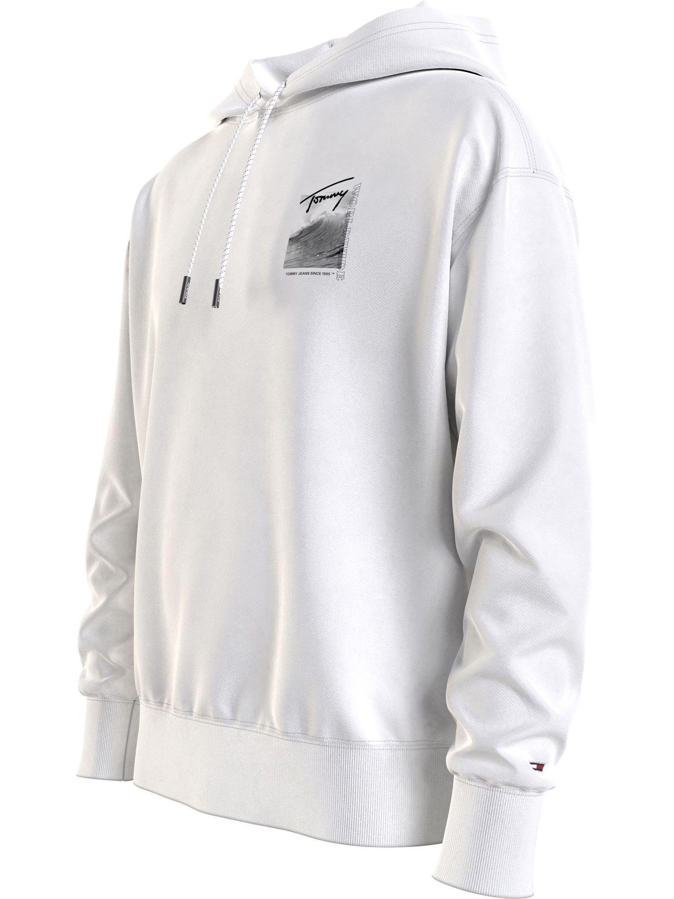 Polerón Hoodie Foto Logo Blanco Tommy Jeans JN2-2
