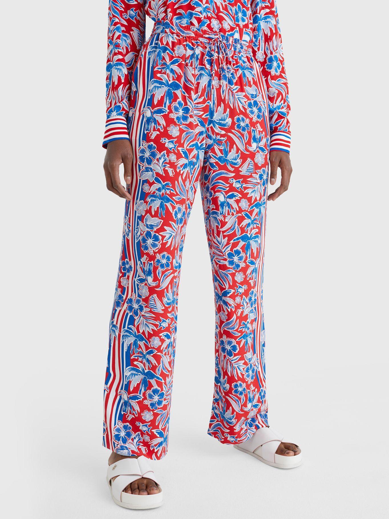 Pantalon Con Estampado Floral Rojo Tommy Hilfiger-3