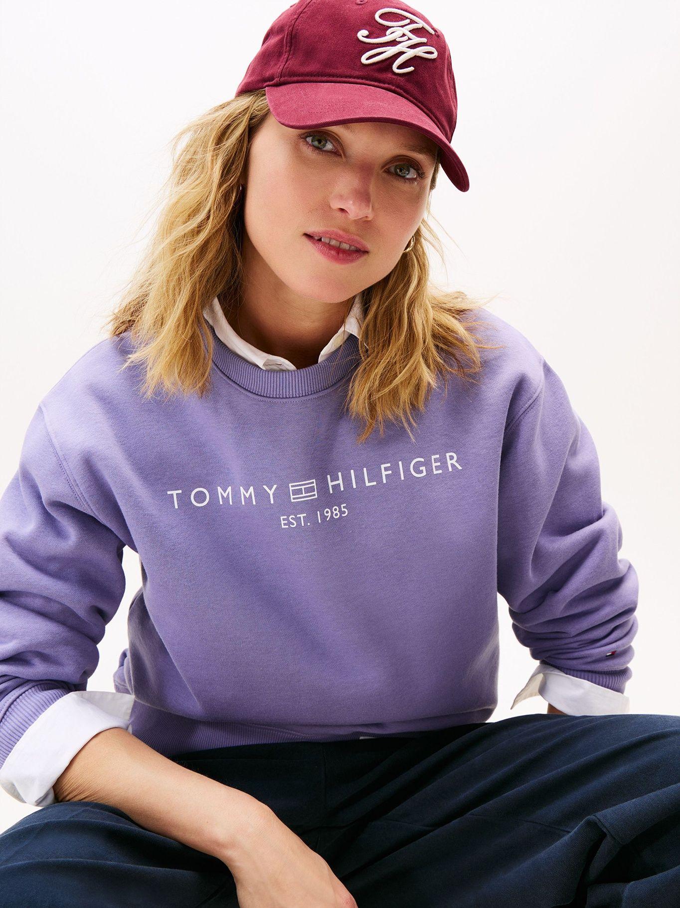 Polerón Modern Con Logo Lila Tommy Hilfiger-3