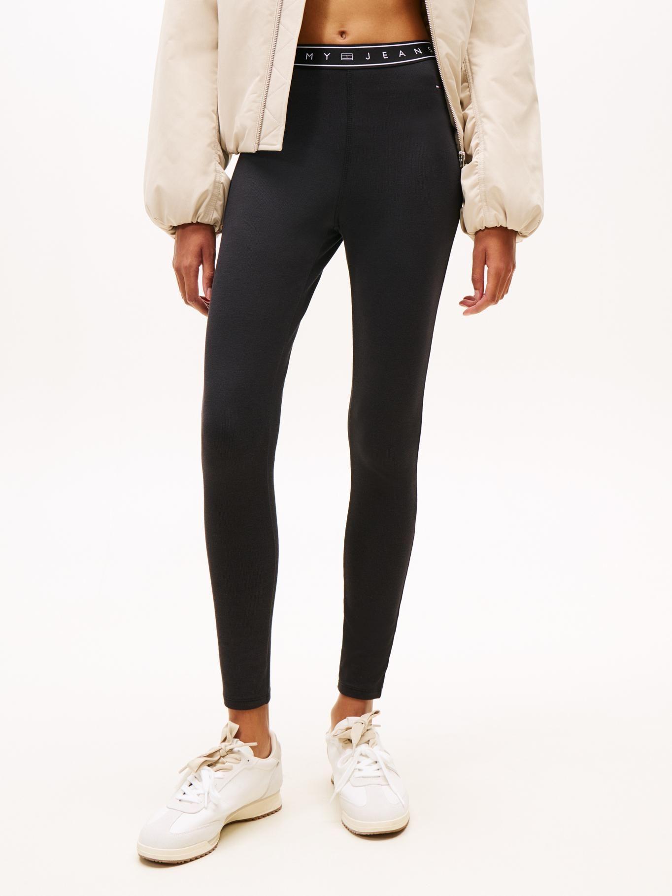 Leggings Con Logo Slim Fit Tommy Jeans Negro-1