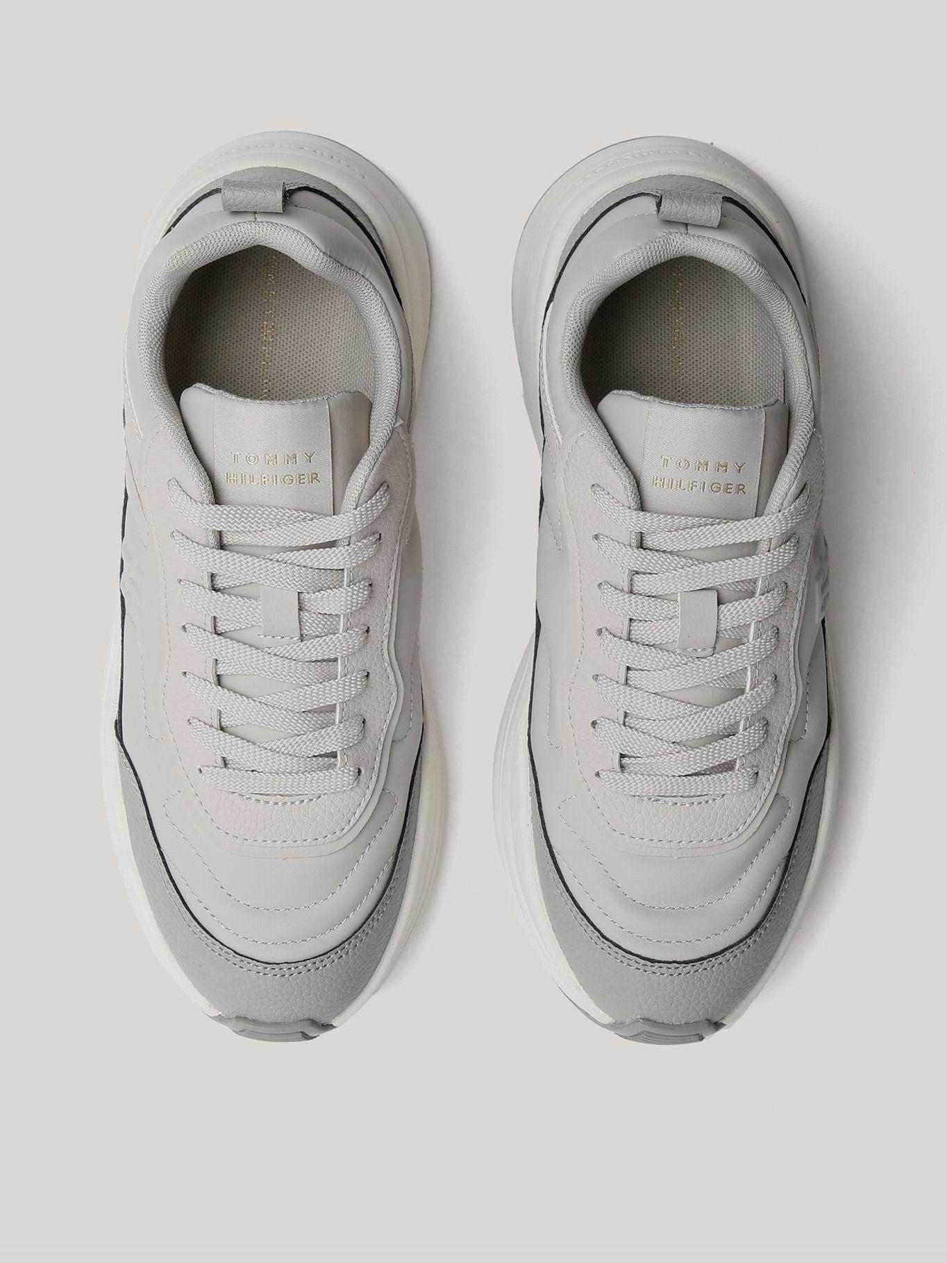 Zapatillas De Cuero Chunky Dressy Gris Tommy Hilfiger-2