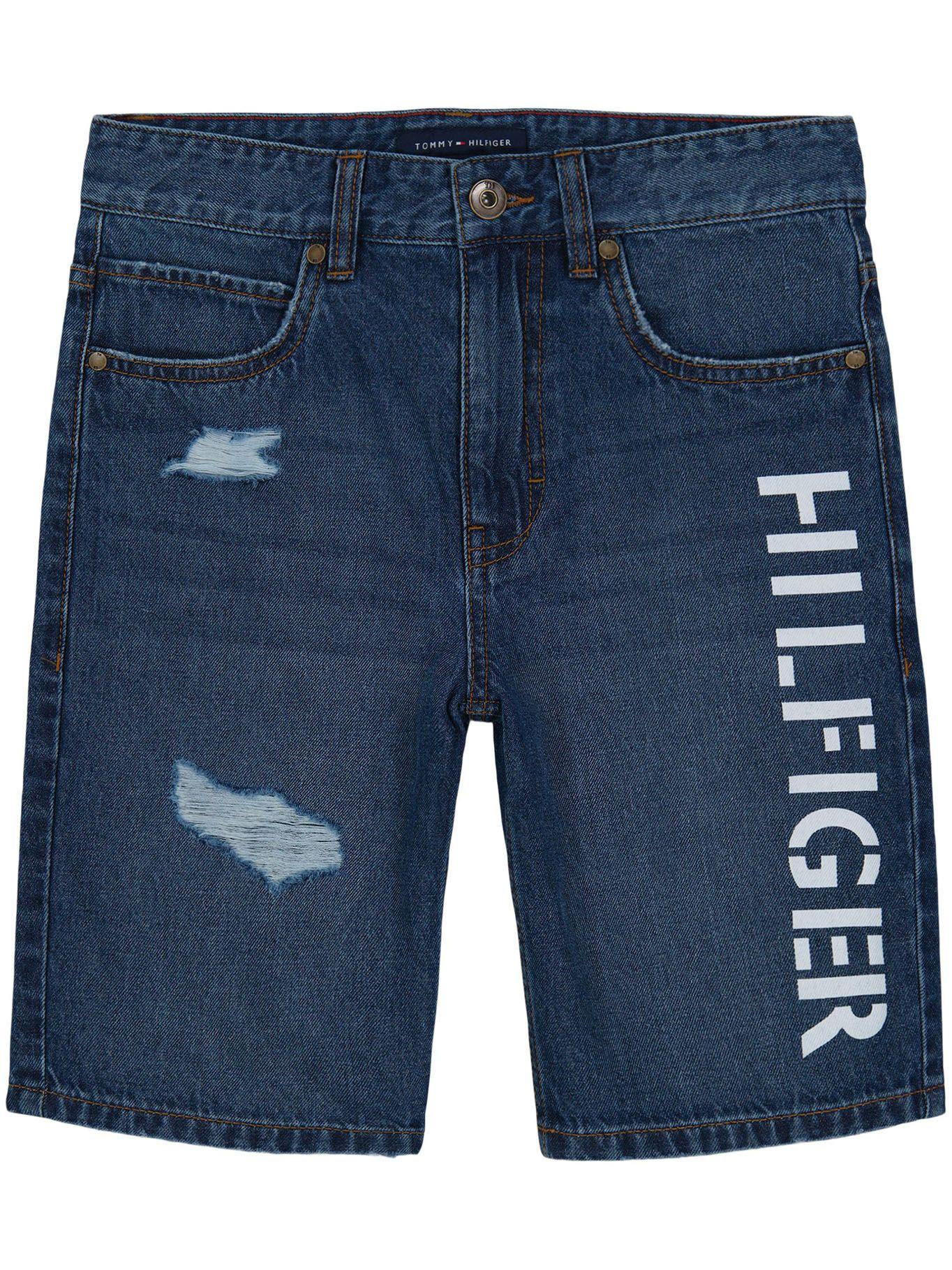 Short De Niño Denim Con Logo Azul Tommy Hilfiger-0