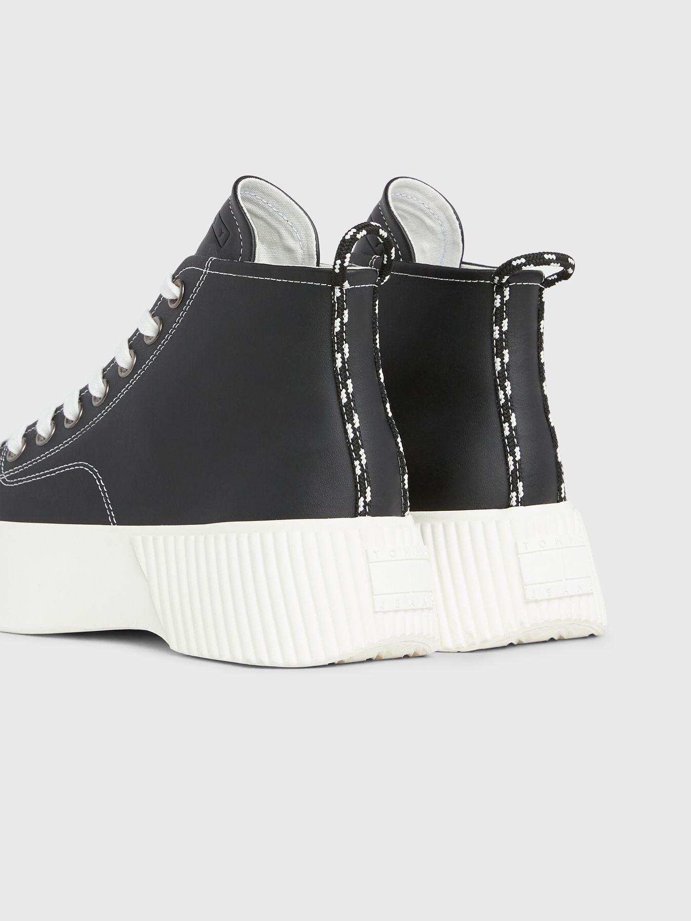 Zapatillas Caña Alta Y Plataforma Negro Tommy Hilfiger-1
