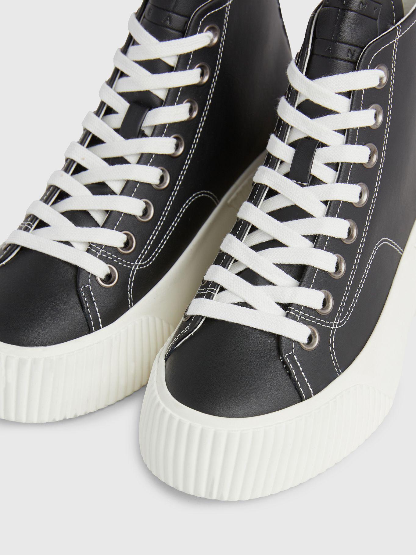 Zapatillas Caña Alta Y Plataforma Negro Tommy Hilfiger-2