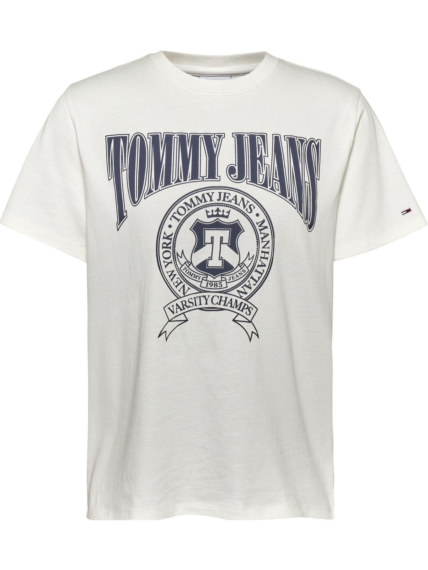 Polera Relaxed Logo Varsity Blanco Tommy Hilfiger-0