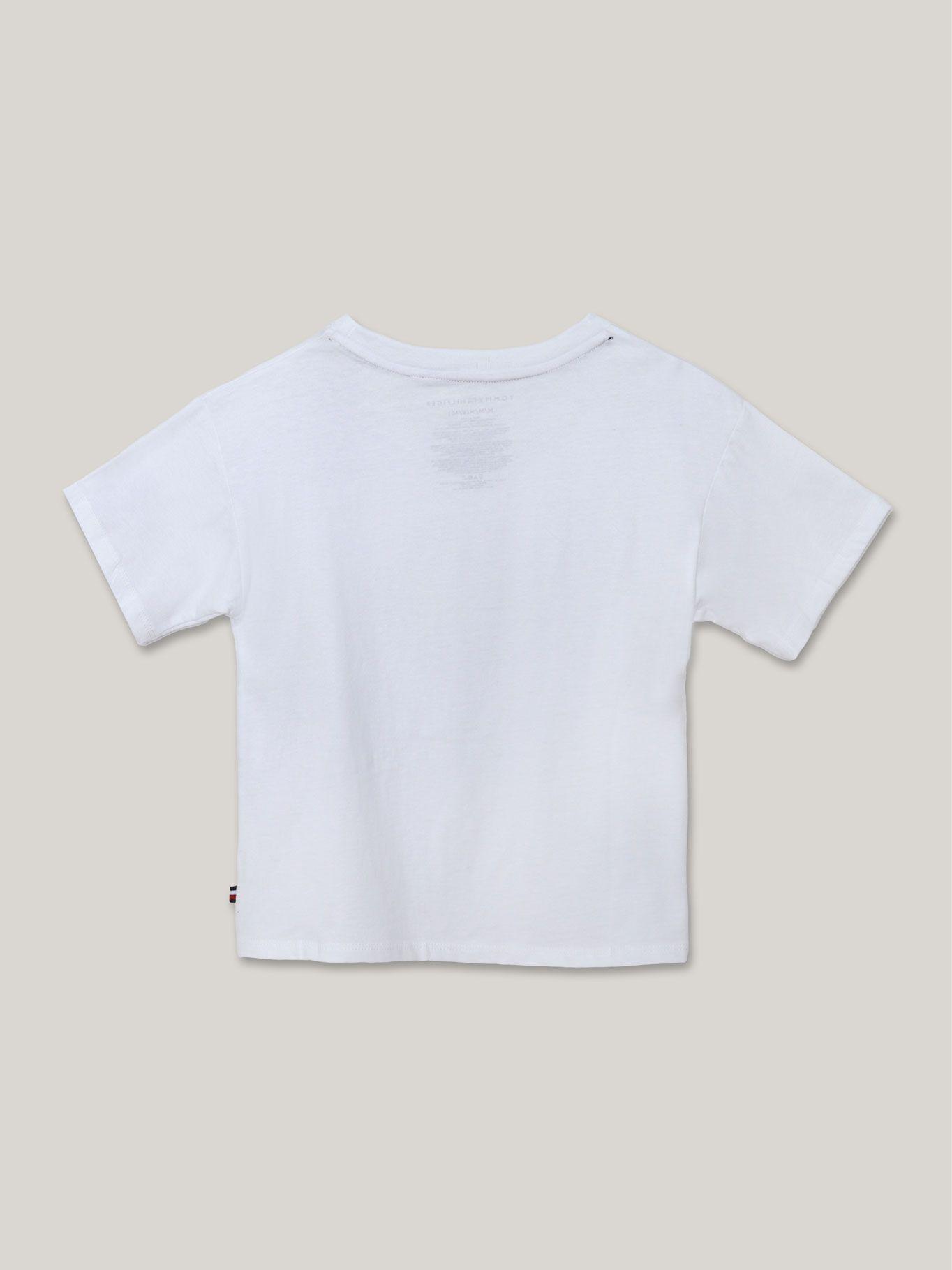 Polera De Niña Con Logo Bordado Blanco Tommy Hilfiger-1