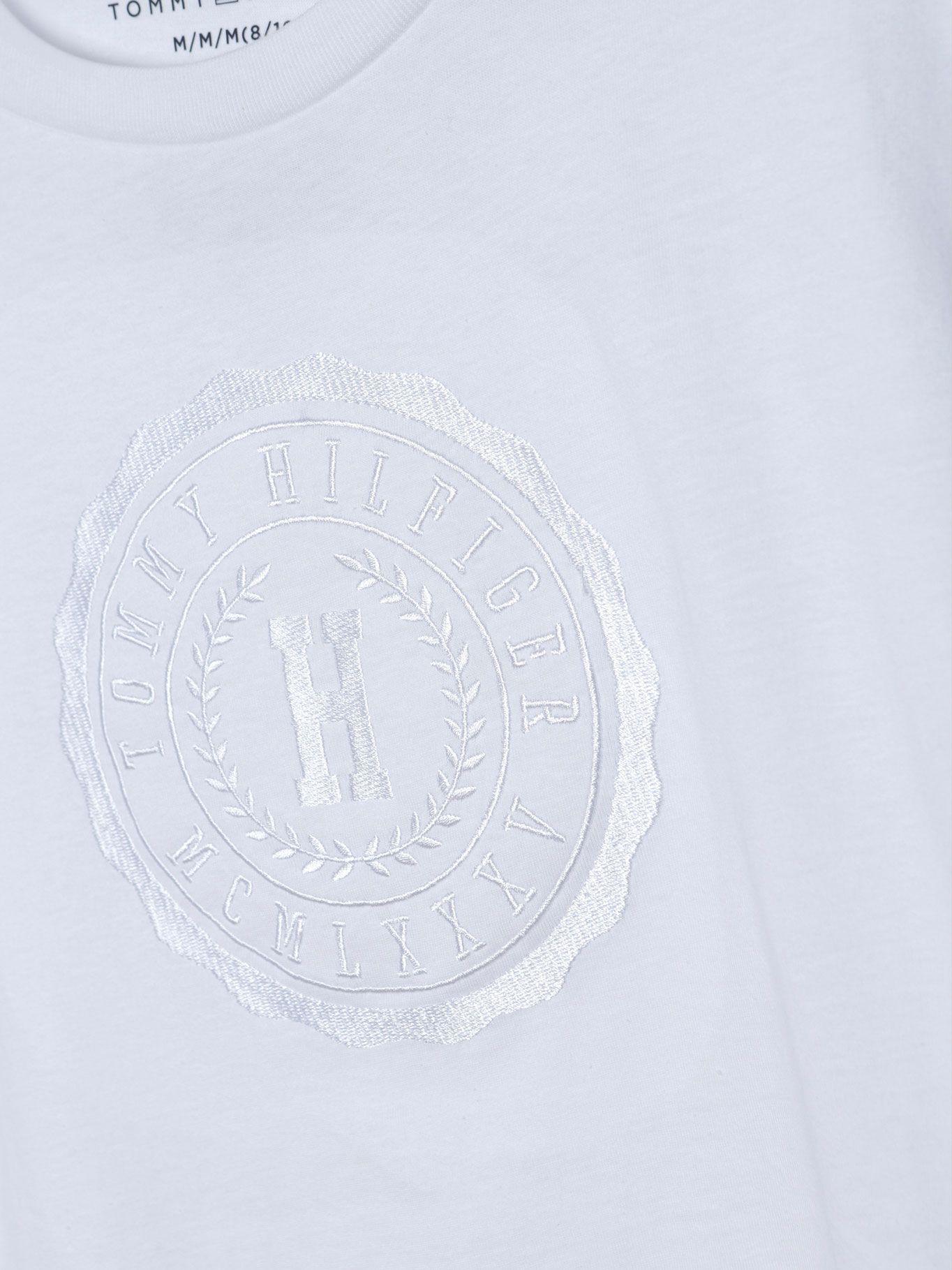 Polera De Niña Con Logo Bordado Blanco Tommy Hilfiger-2