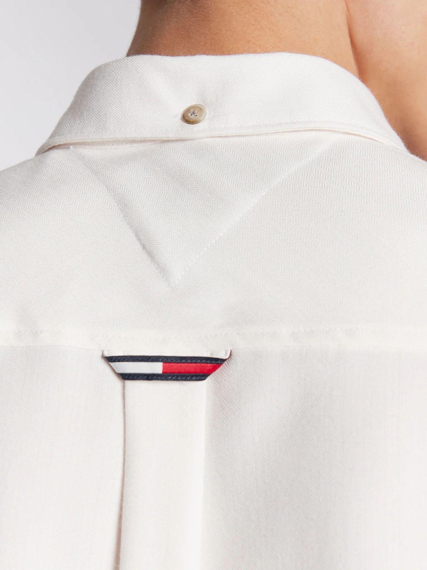 Camisa Solid Flannel Con Logo Blanco Tommy Jeans-4