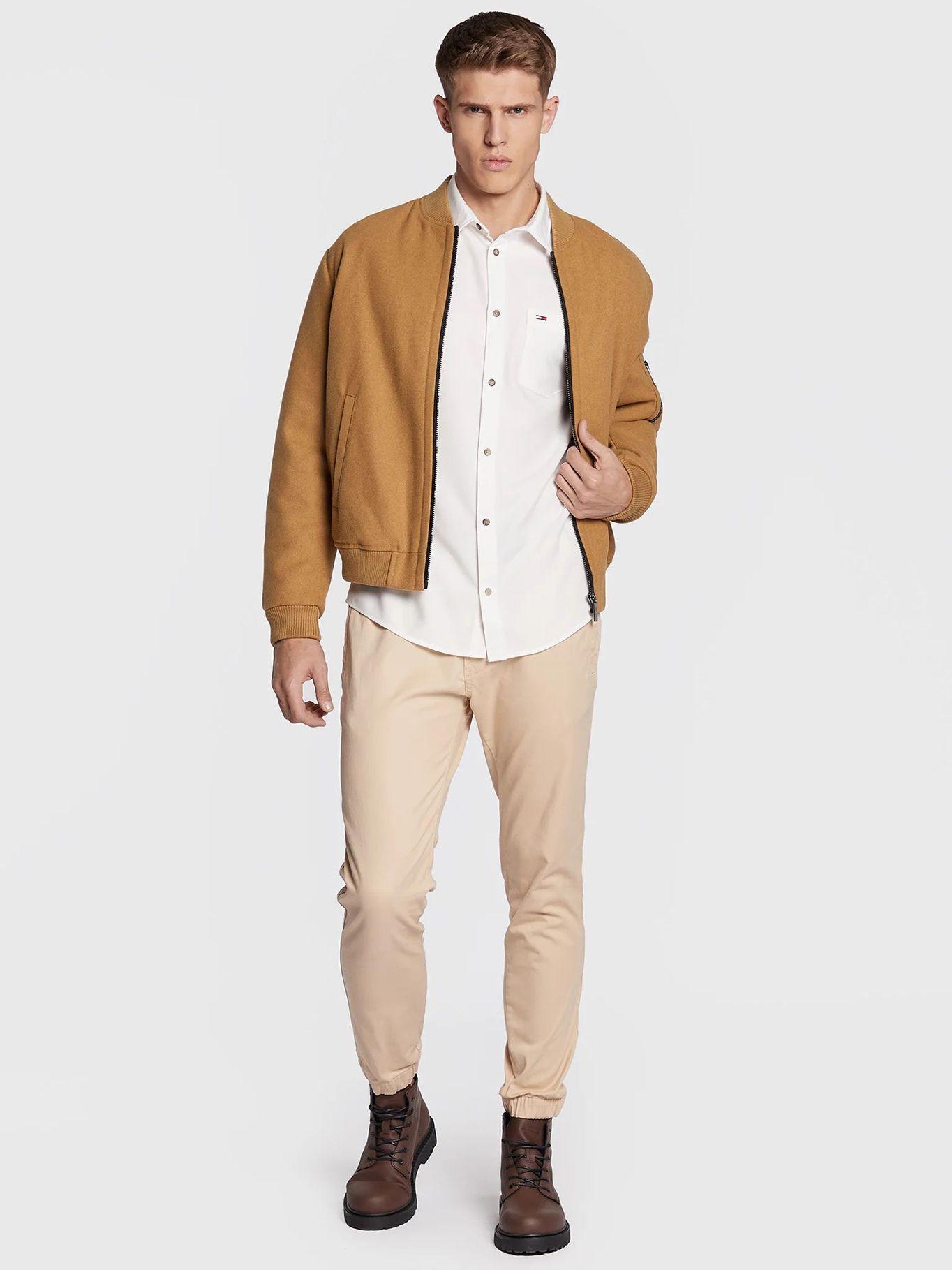 Camisa Solid Flannel Con Logo Blanco Tommy Jeans-1