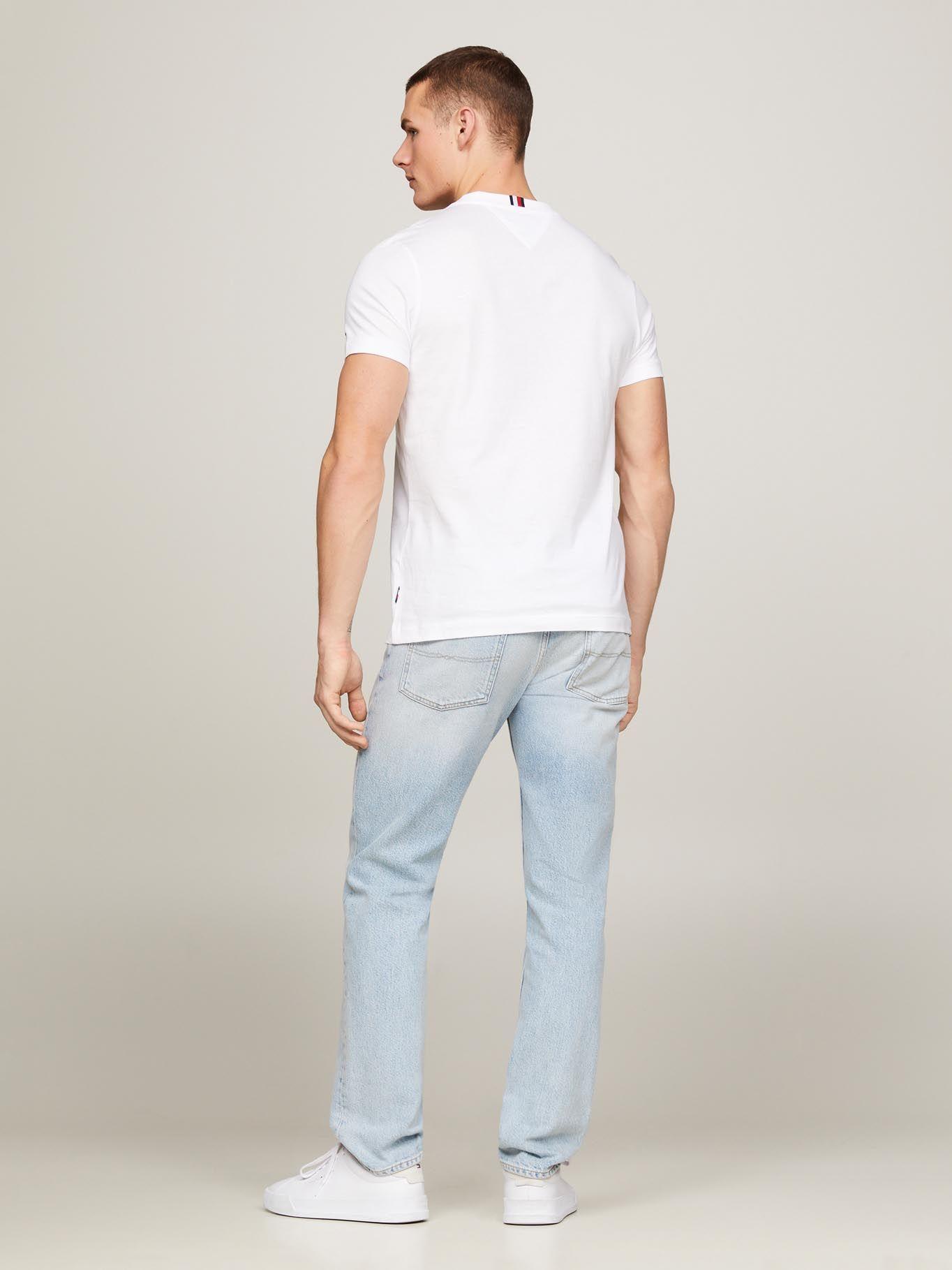 Polera Global Stripe Slim Fit Blanco Tommy Hilfiger-2