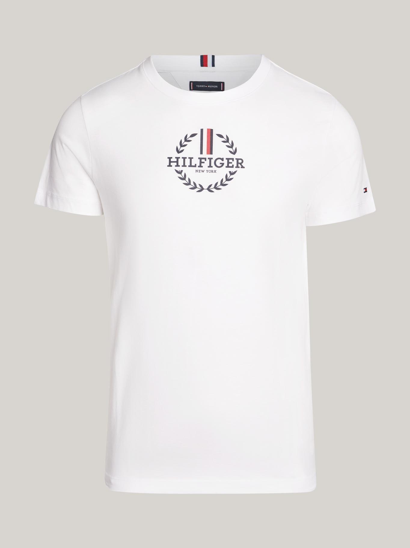 Polera Global Stripe Slim Fit Blanco Tommy Hilfiger-4