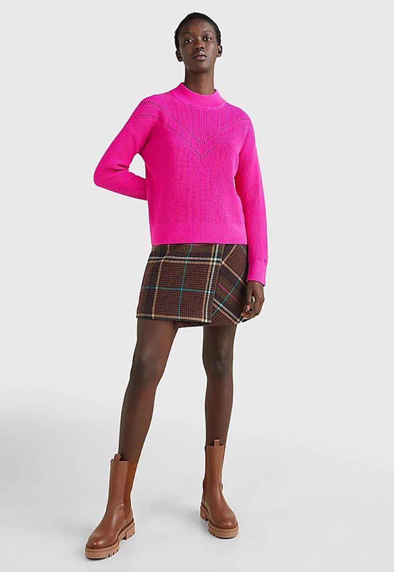 Sweater Cuello Perkins Fucsia Tommy Hilfiger-1
