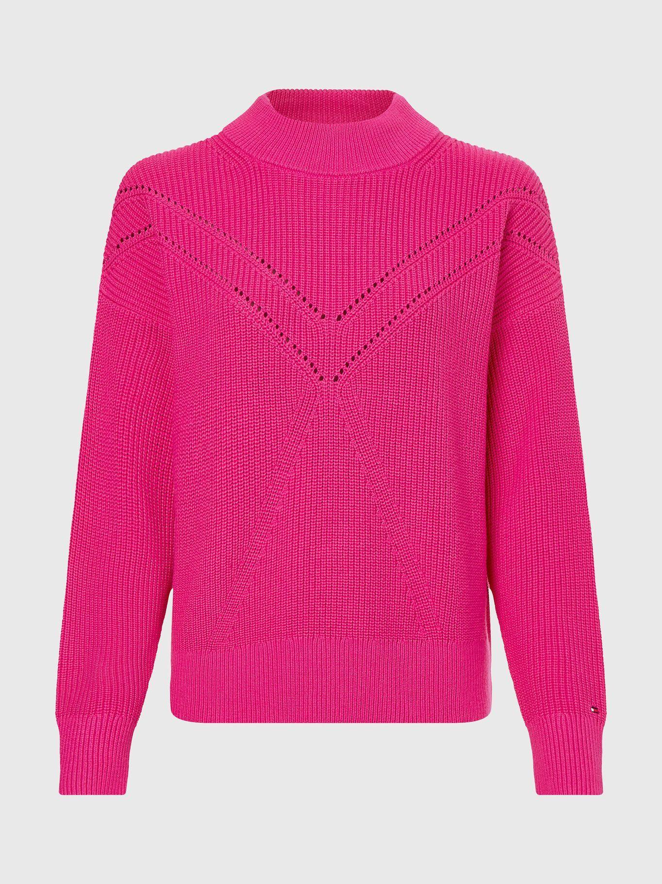 Sweater Cuello Perkins Fucsia Tommy Hilfiger-4