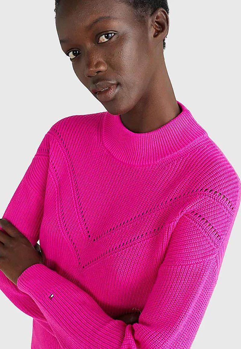Sweater Cuello Perkins Fucsia Tommy Hilfiger-3