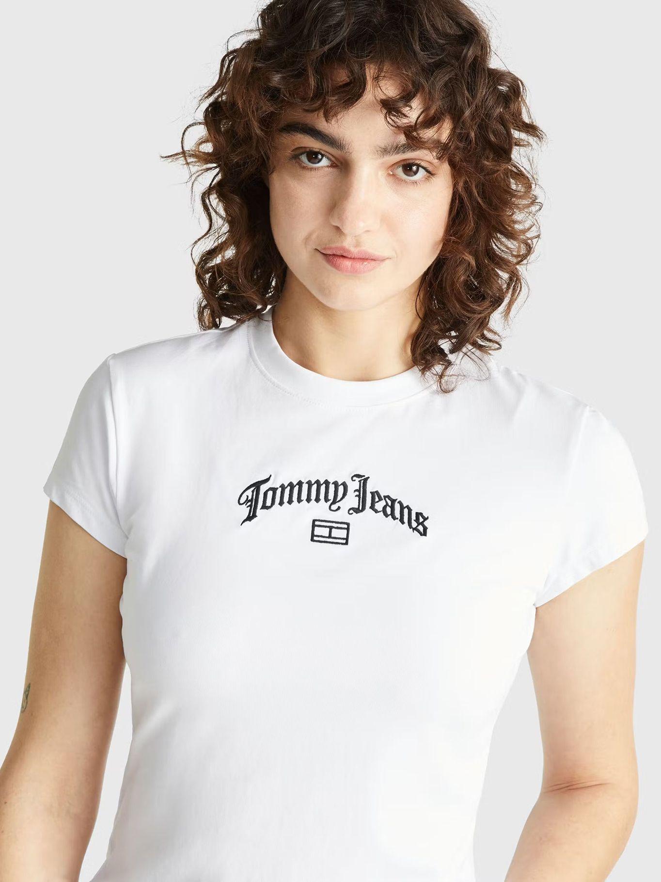 Polera Slim Fit Con Logo Grunge Blanco Tommy Jeans-3