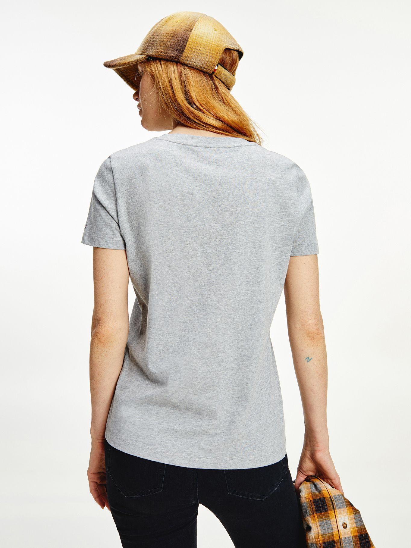 Polera Regular Logo Bordado Gris Tommy Hilfiger-1