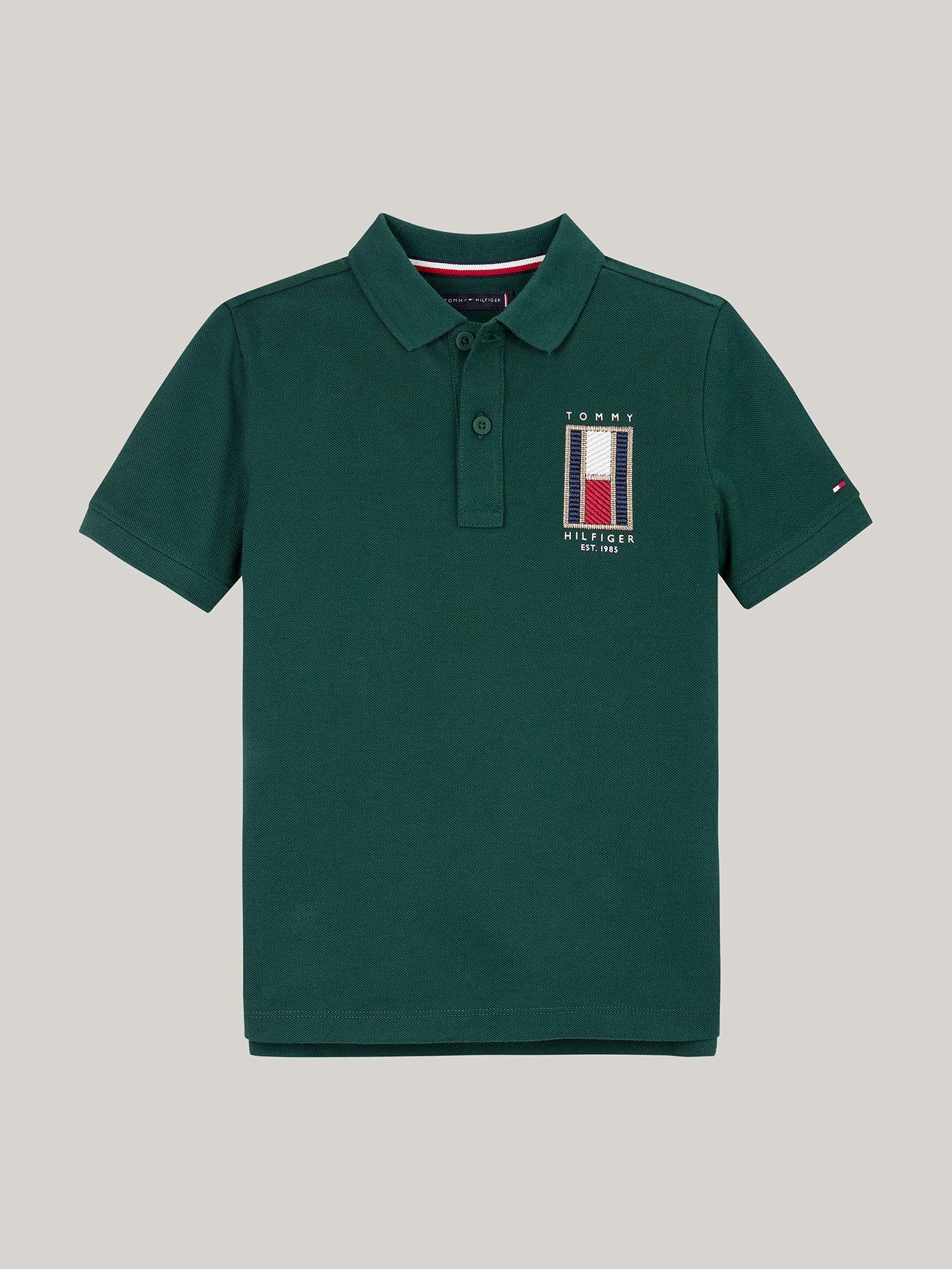 Polo Vertical Flag Logo Verde Tommy Hilfiger-4