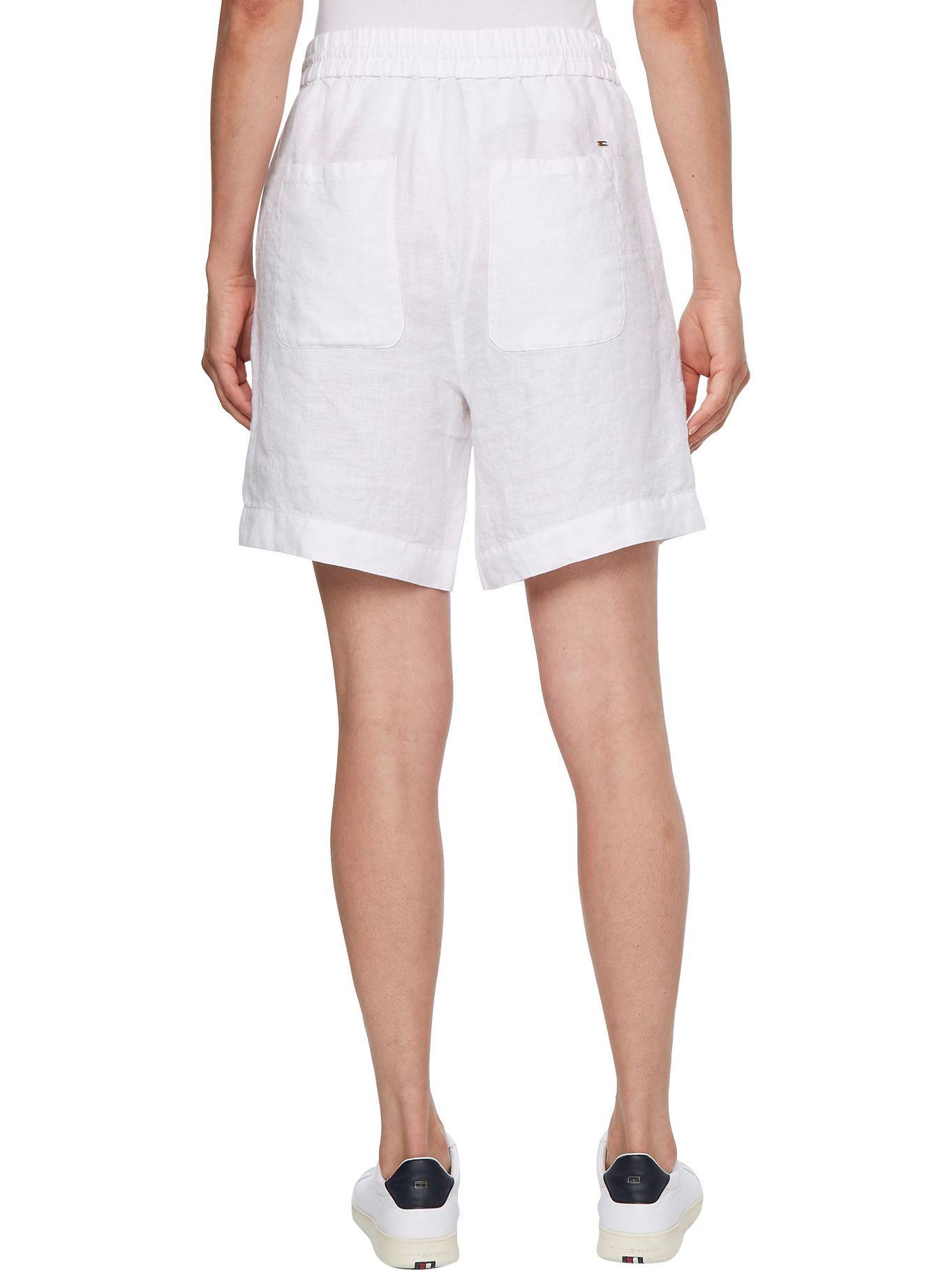 Shorts De Lino Blanco Tommy Hilfiger JN2-1