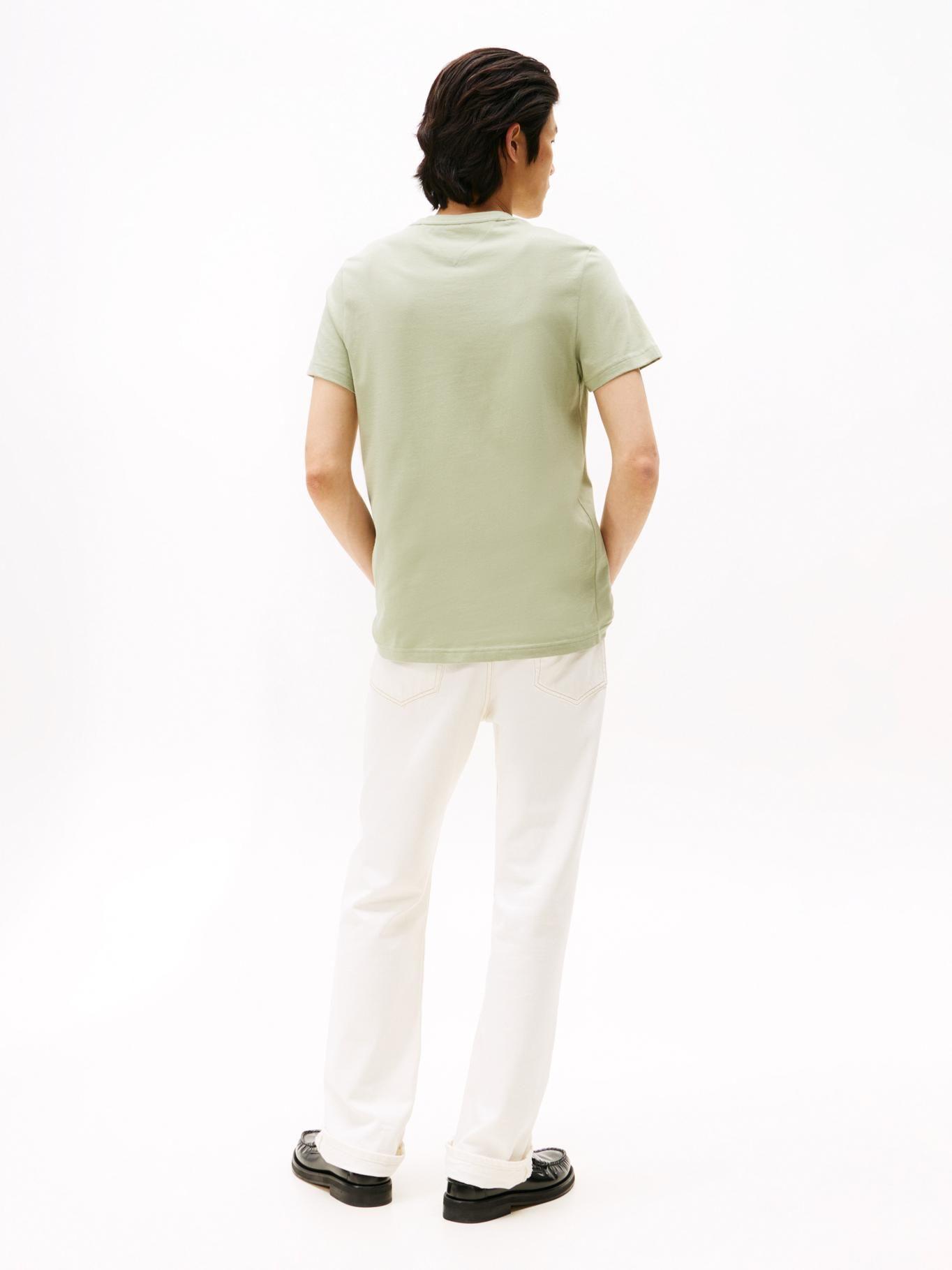 Polera Organic Cotton C Logo Slim Verde Tommy Hilfiger-2