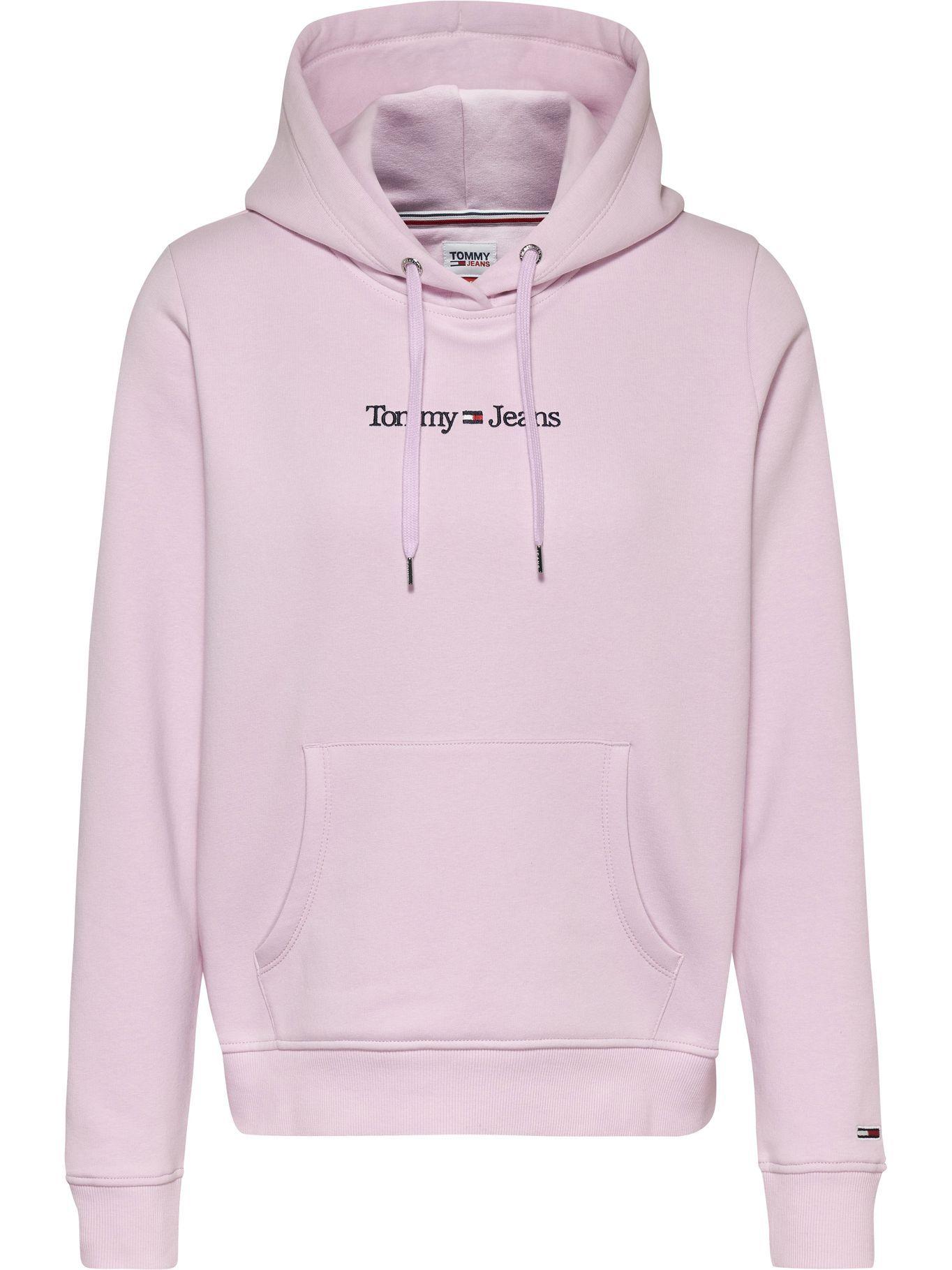 Polerón Regular Serif Linear Logo Rosado Tommy Hilfiger-0