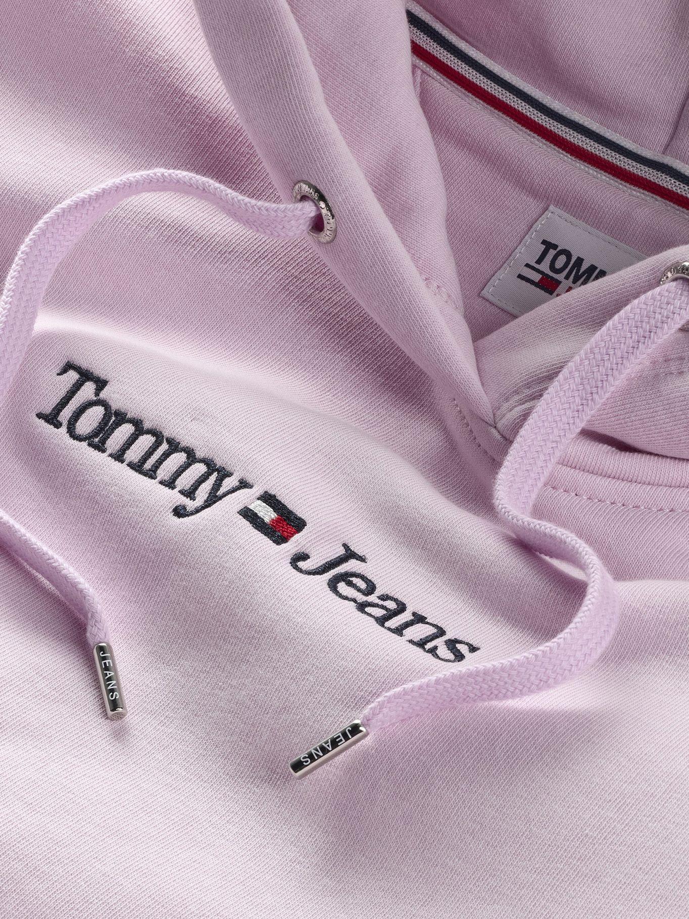 Polerón Regular Serif Linear Logo Rosado Tommy Hilfiger-2