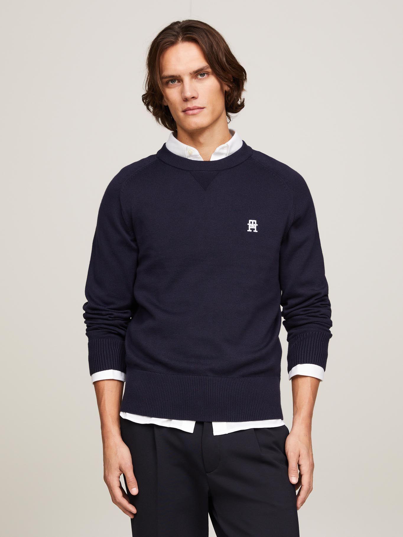Sweater Relaxed Logo Monogram Azul Tommy Hilfiger-0