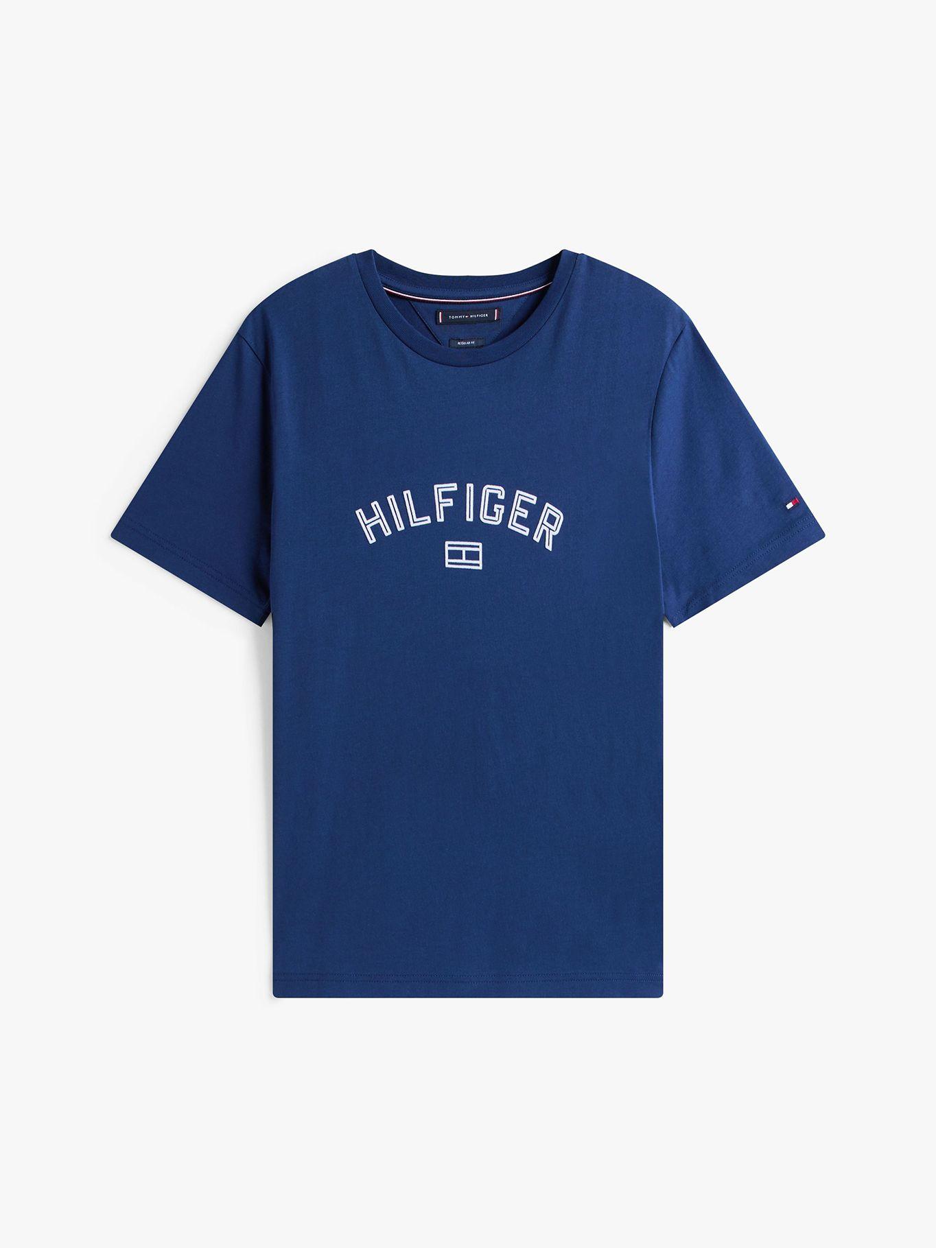 Polera Flock Con Logo Estampado Azul C7G Tommy Hilfiger-4