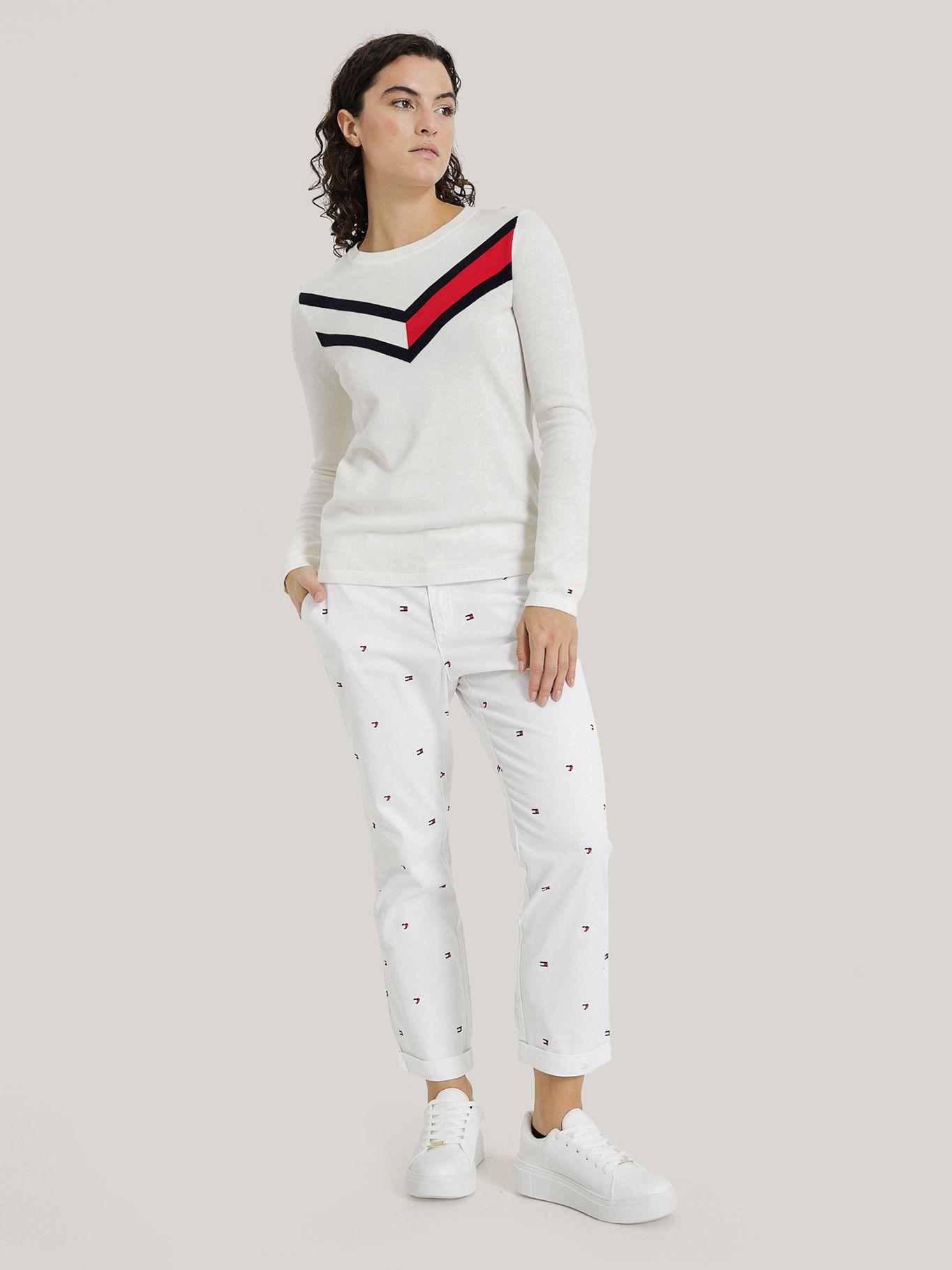 SWEATER DISEÑO CHEVRON BLANCO TOMMY HILFIGER-1