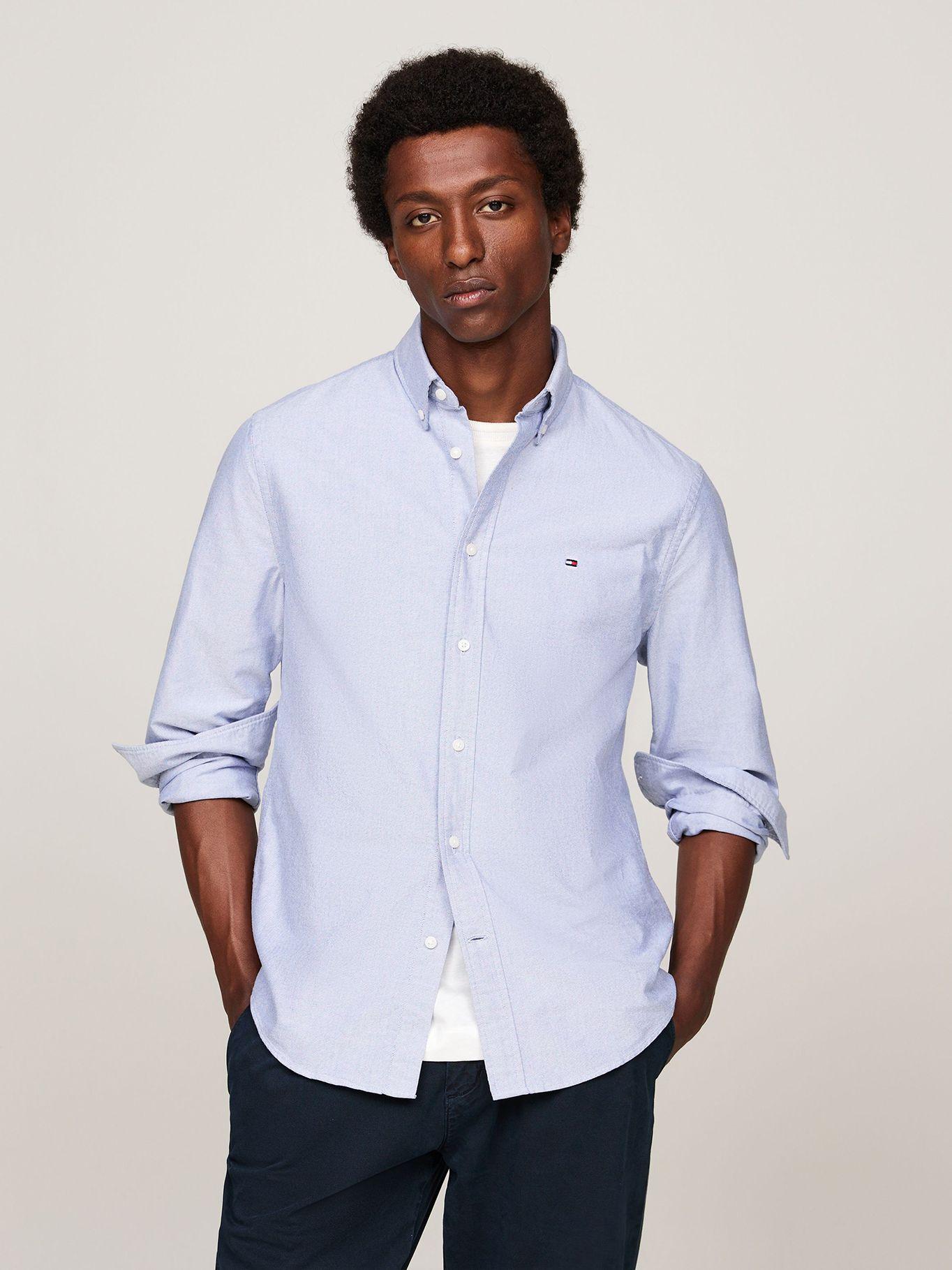 Camisa Oxford Heritage Regular Fit Celeste Tommy Hilfiger-0
