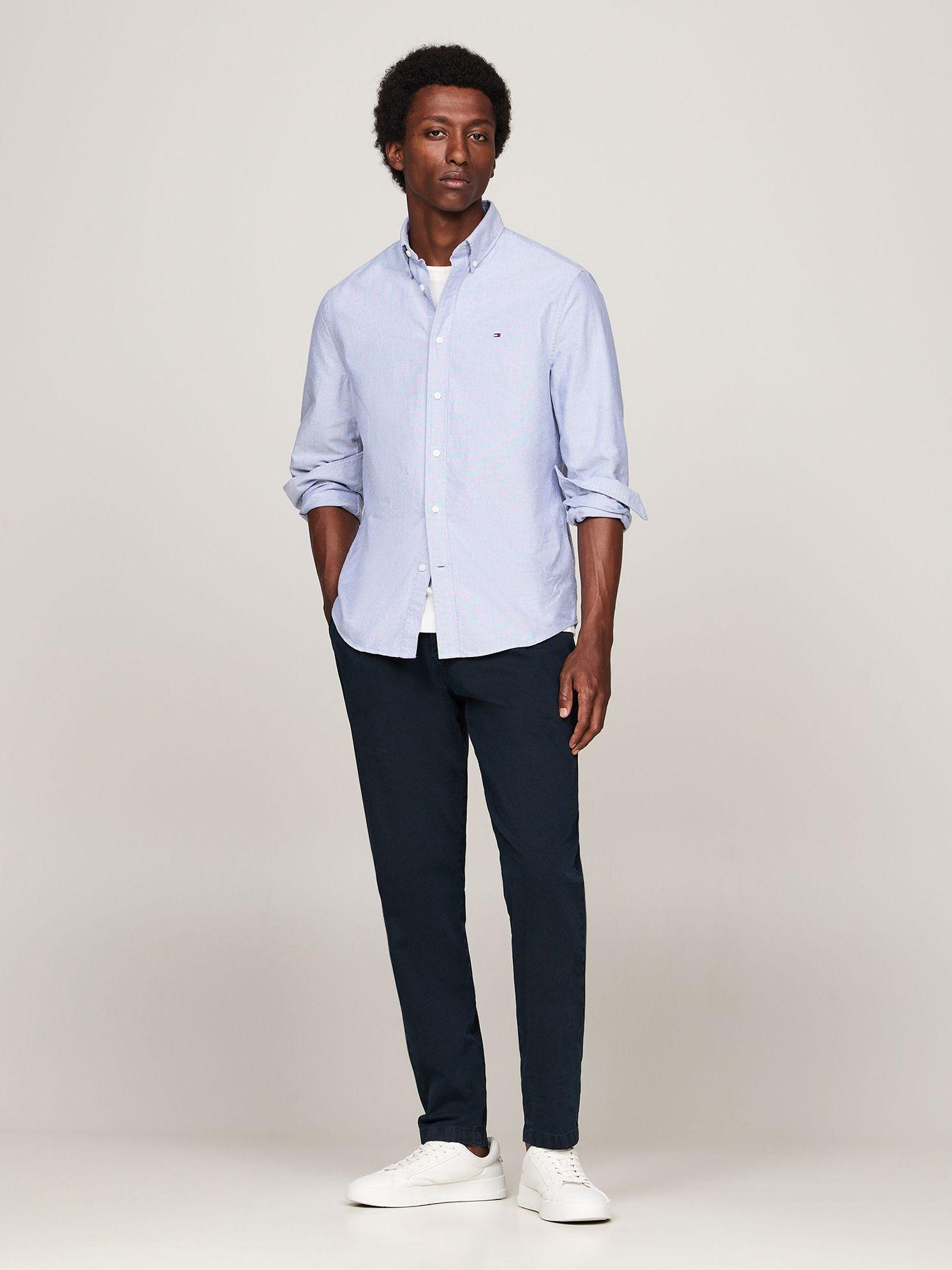 Camisa Oxford Heritage Regular Fit Celeste Tommy Hilfiger-1