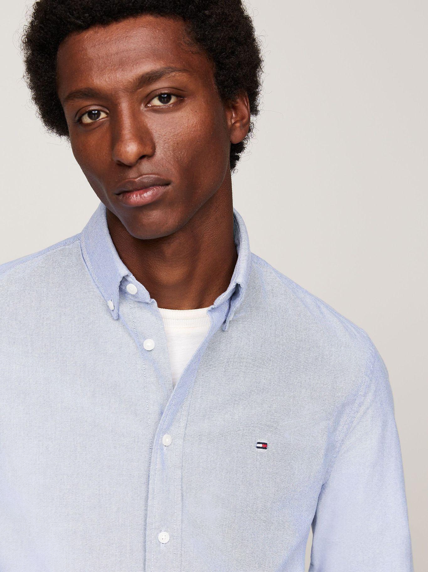 Camisa Oxford Heritage Regular Fit Celeste Tommy Hilfiger-3