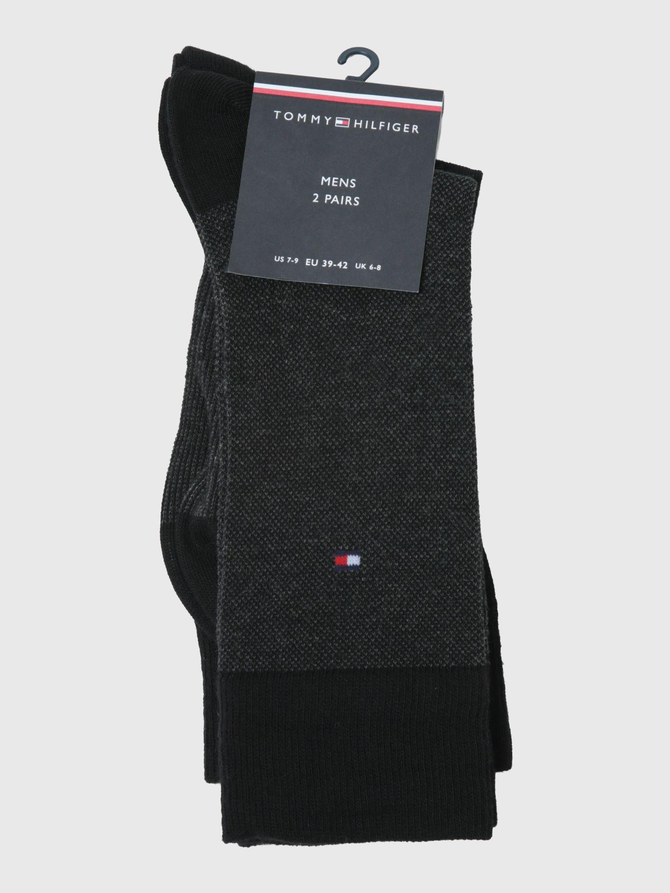 Pack De 2 Calcetines De Logo Negro Tommy Hilfiger-3
