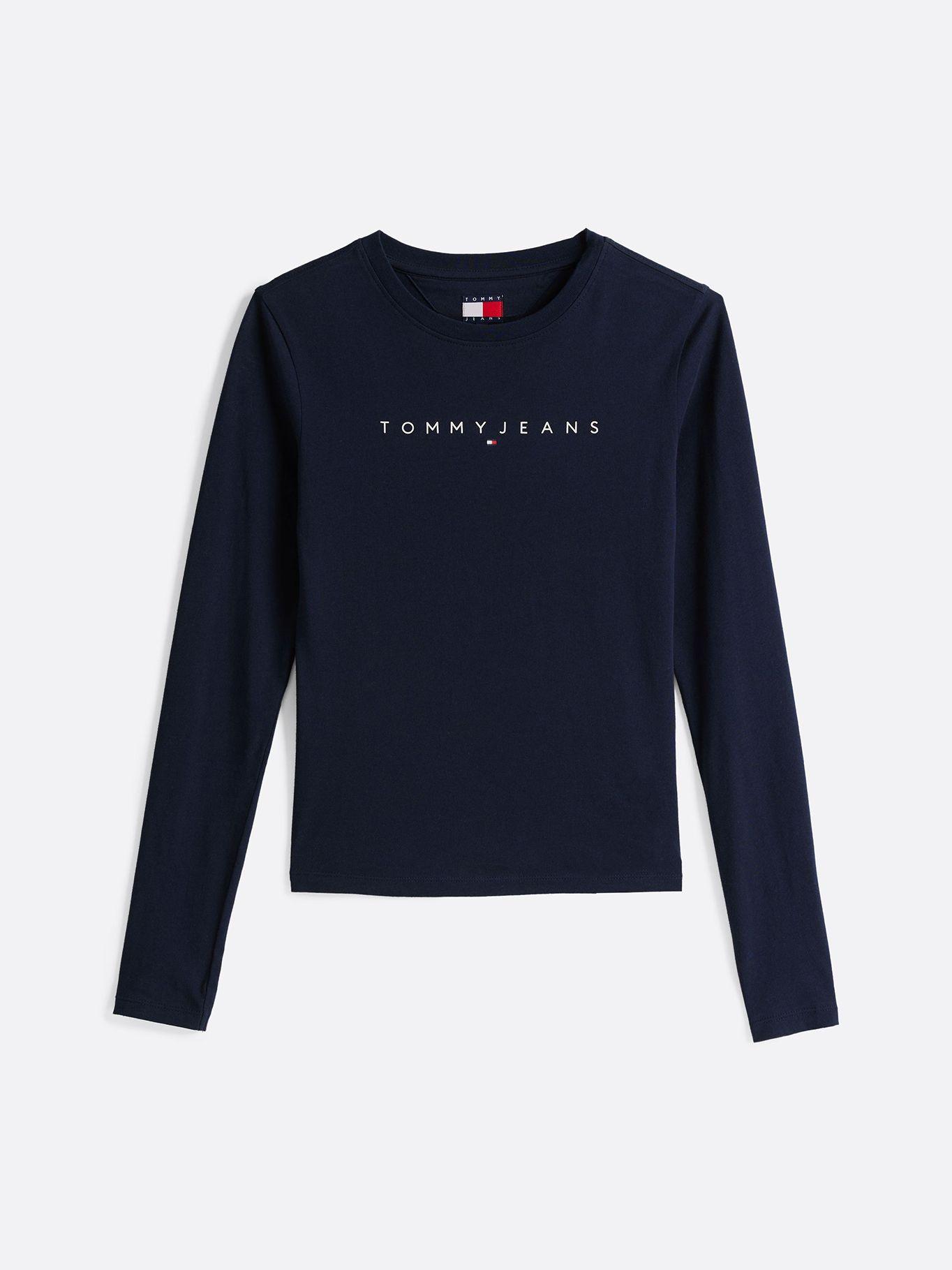Polera Linear Logo Slim Fit Azul Tommy Jeans-4