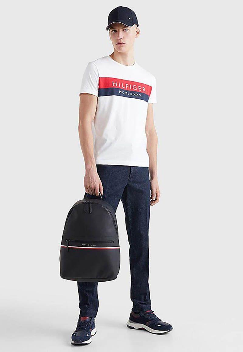 Polera Two Tone Logo Slim Fit Blanco Tommy Hilfiger-1