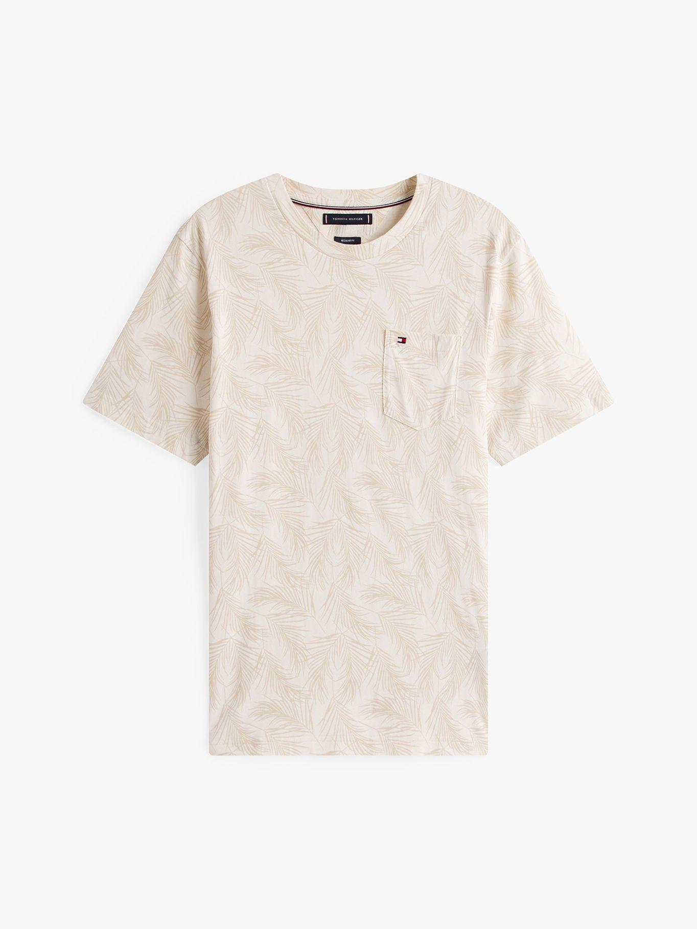 Polera Bolsillo Y Print Hojas Beige 0K4 Tommy Hilfiger-4