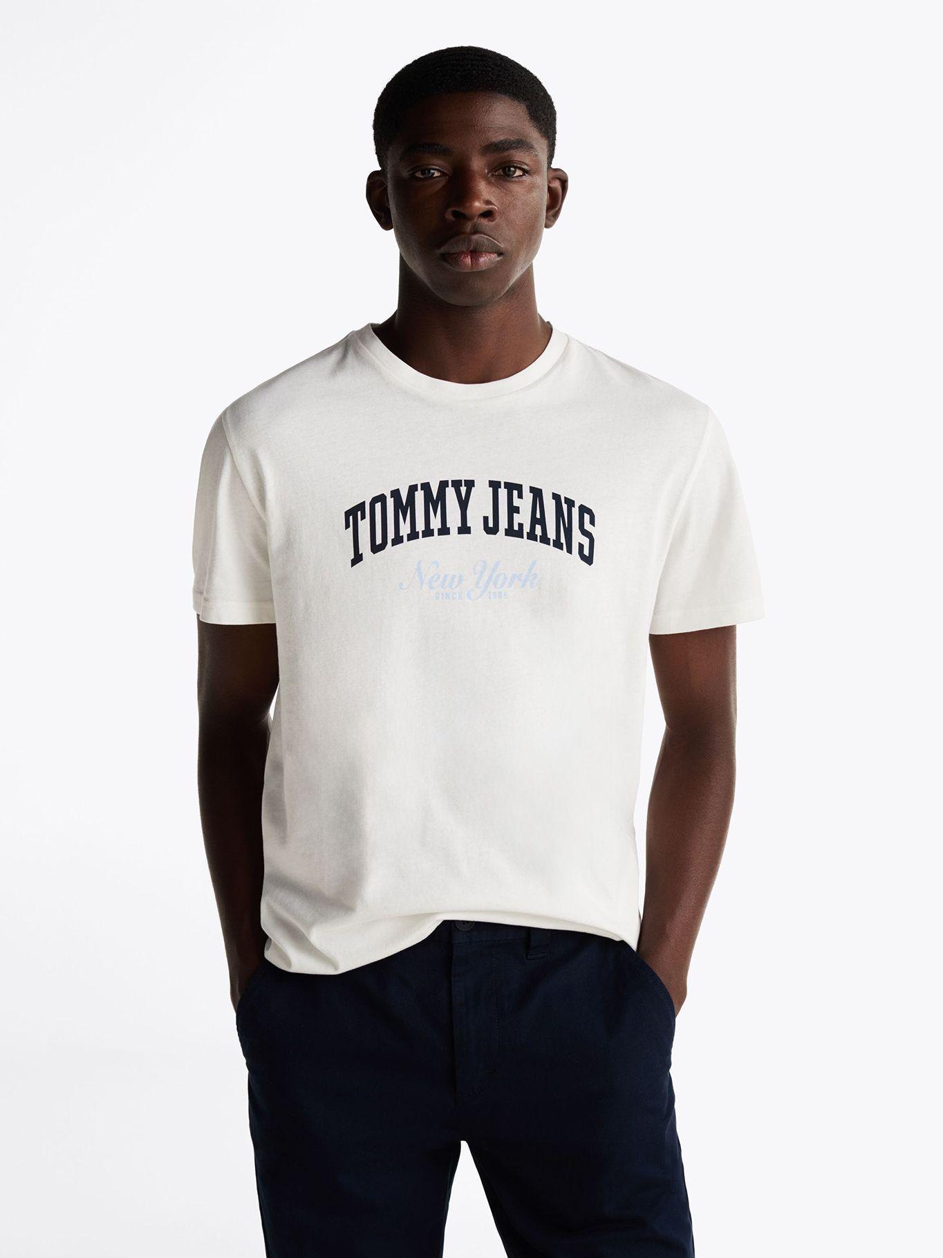 Polera Varsity Slim Fit Con Logo Blanco Tommy Jeans-0