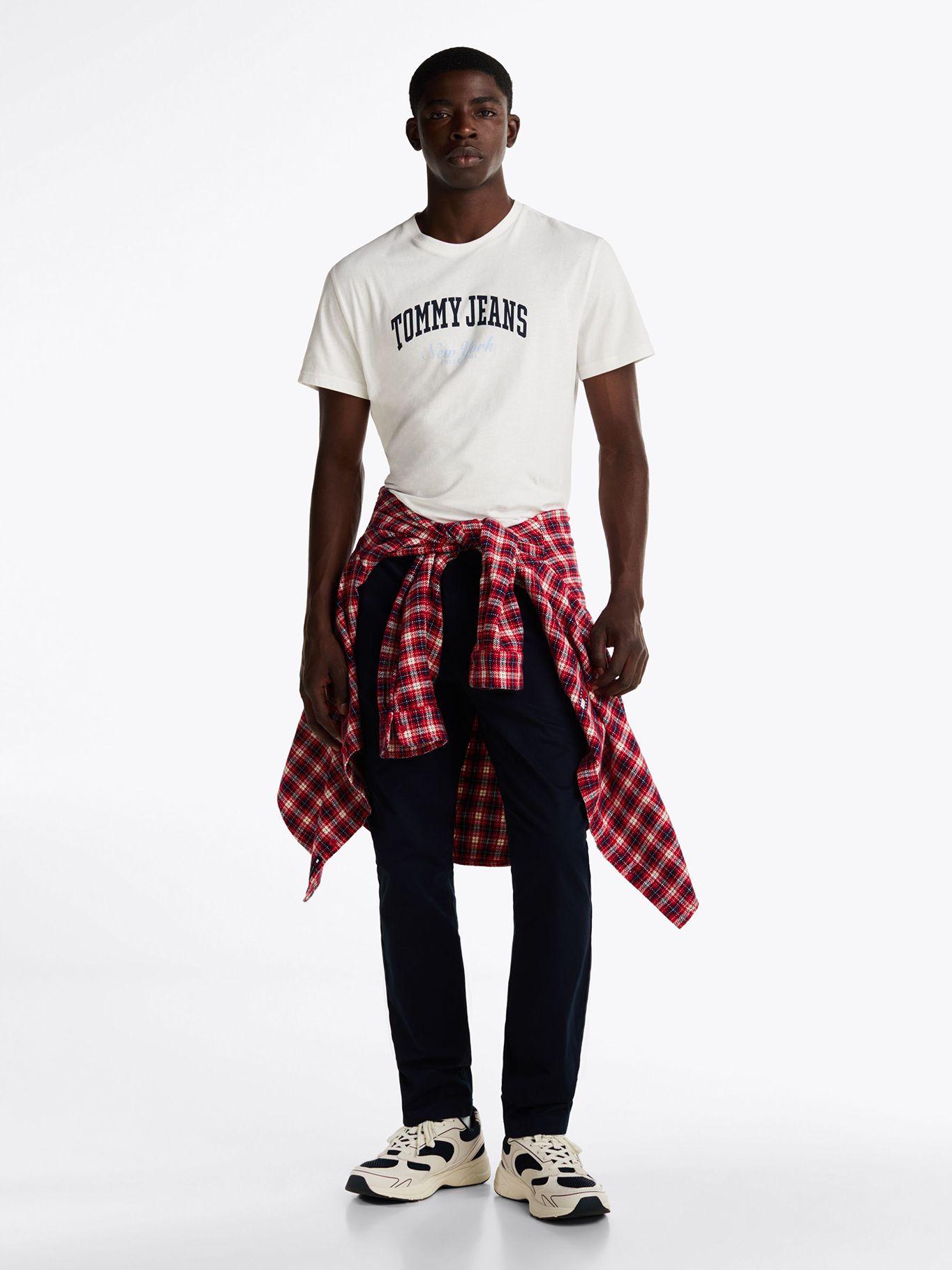Polera Varsity Slim Fit Con Logo Blanco Tommy Jeans-1