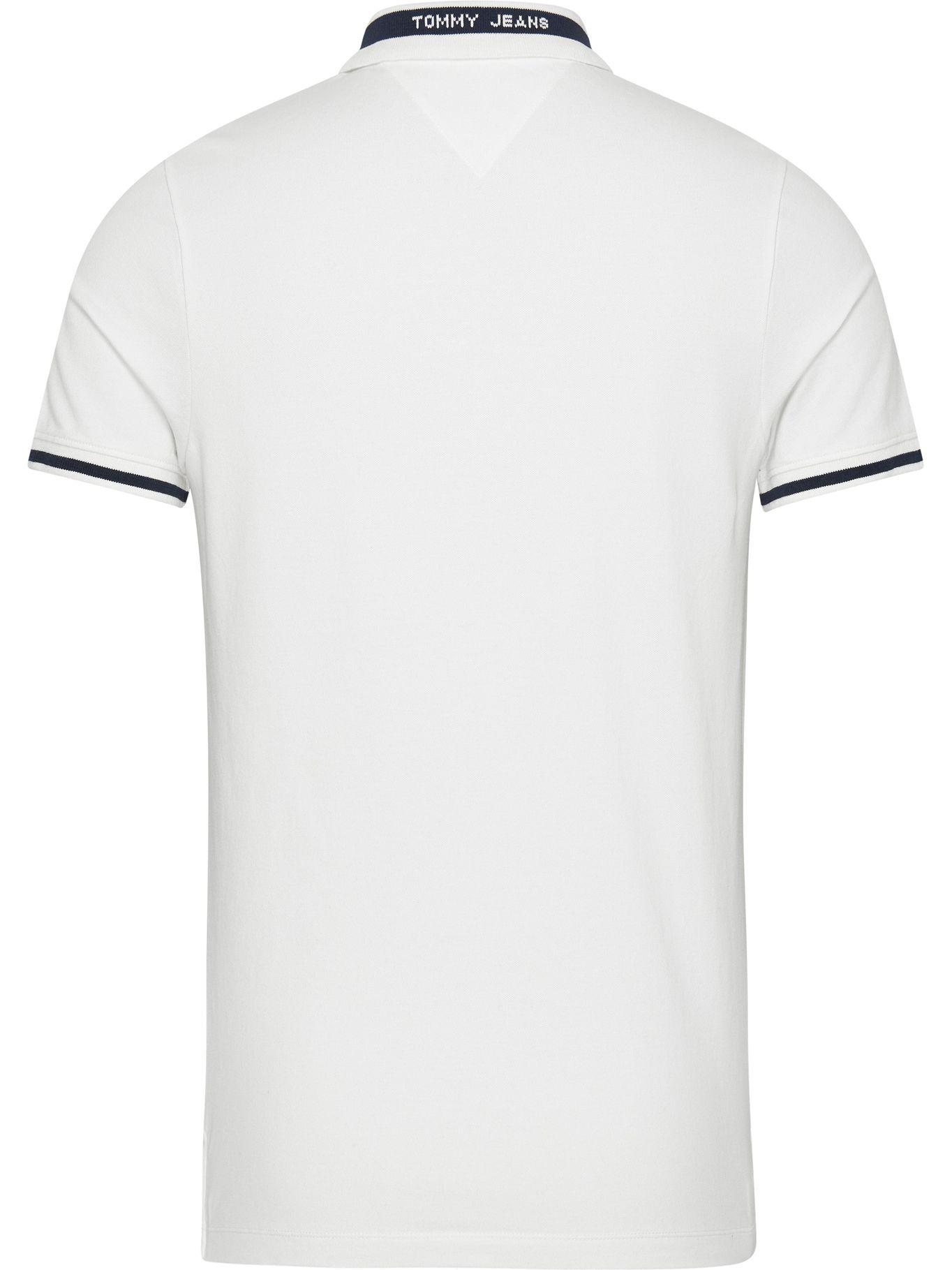 Polo Logo Ribeteado Slim Fit Blanco Tommy Hilfiger-1