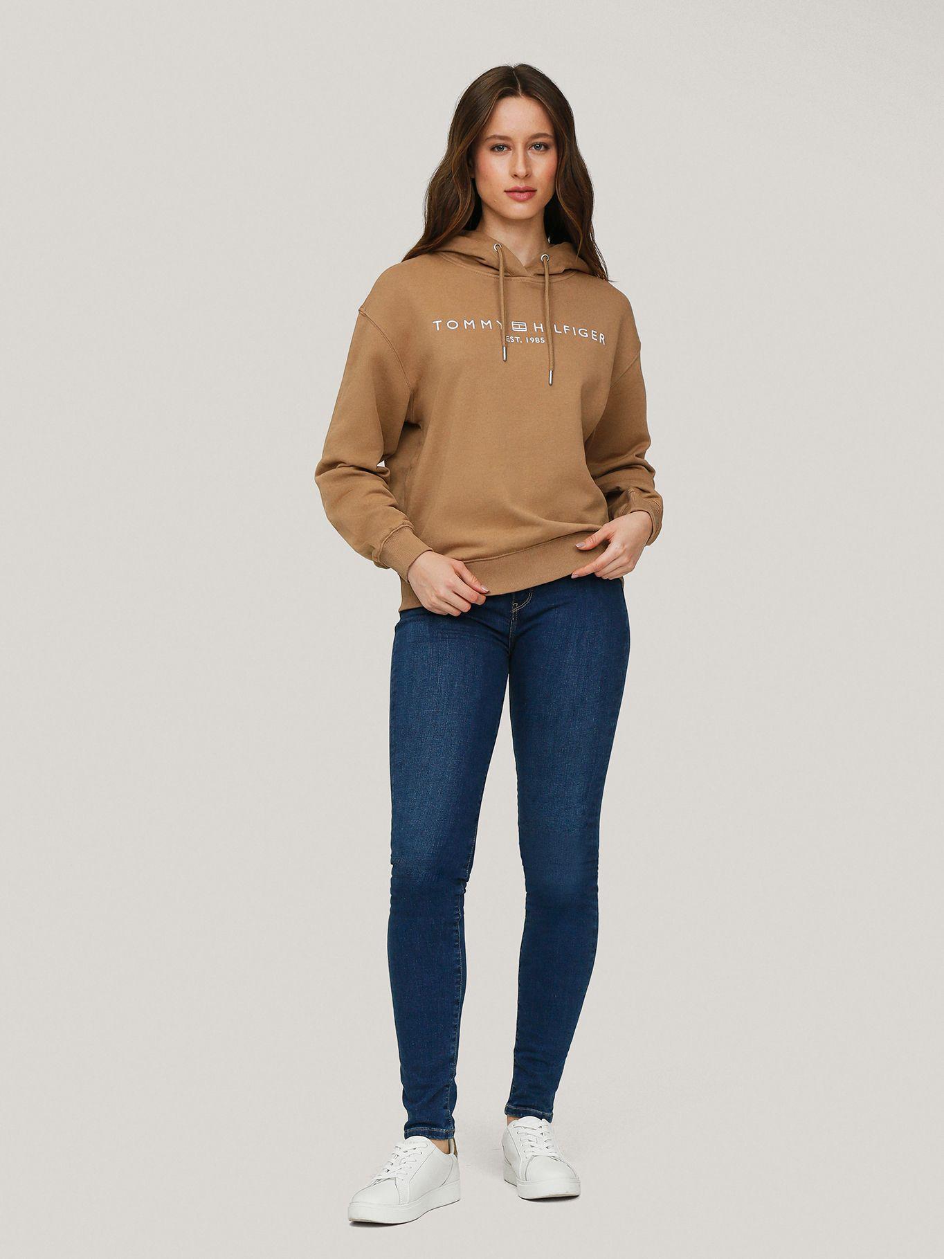 Polerón Hoodie Corporate Logo Beige Tommy Hilfiger-1