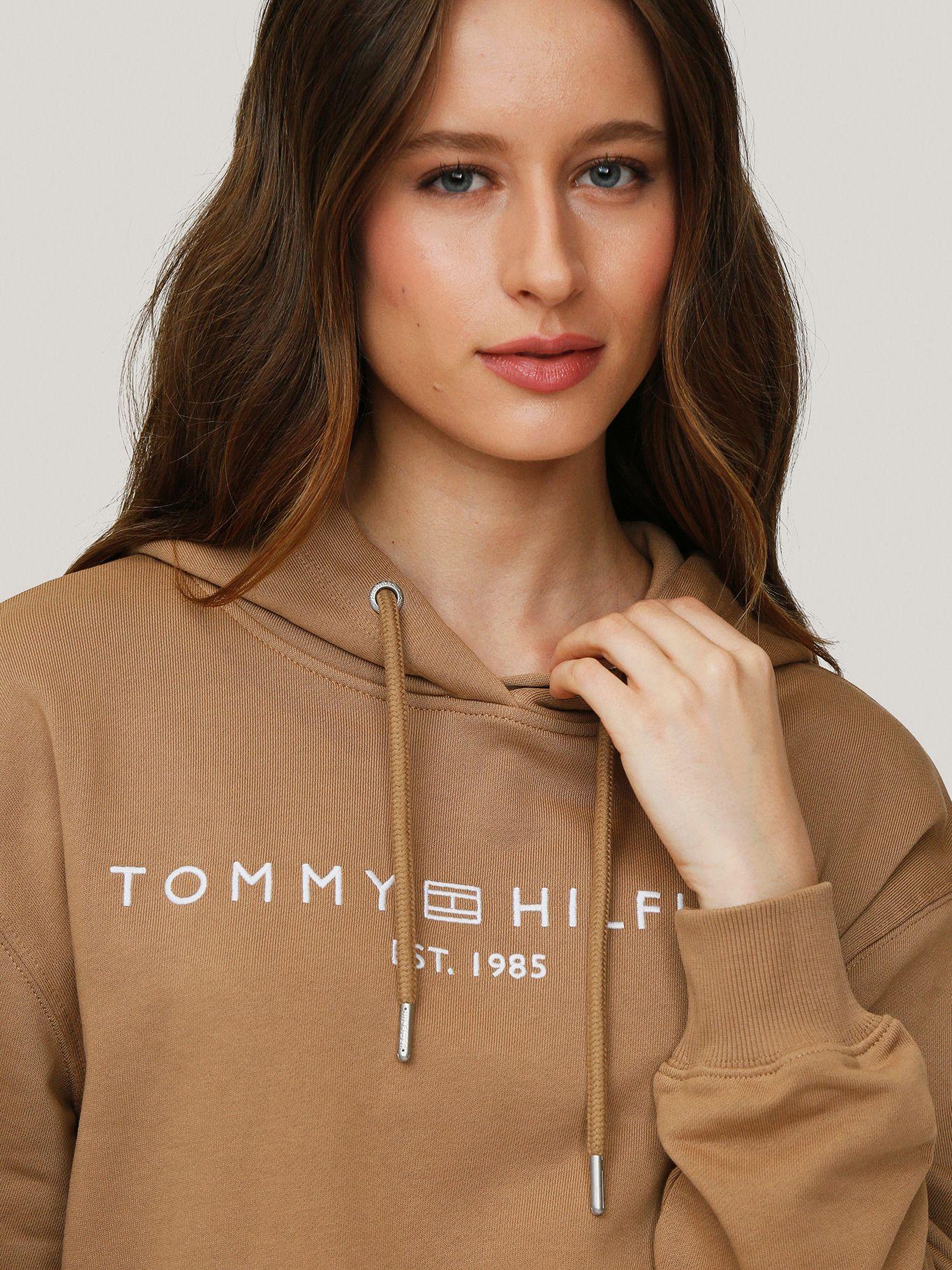 Polerón Hoodie Corporate Logo Beige Tommy Hilfiger-4