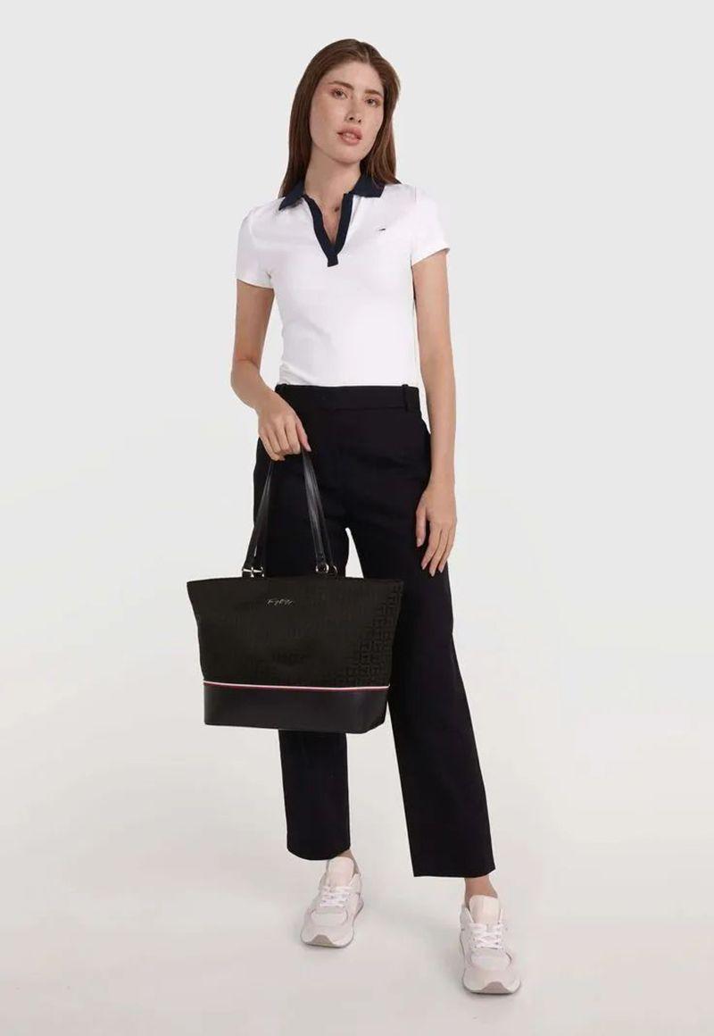 Tote Jacquard Latam Negro Tommy Hilfiger-1