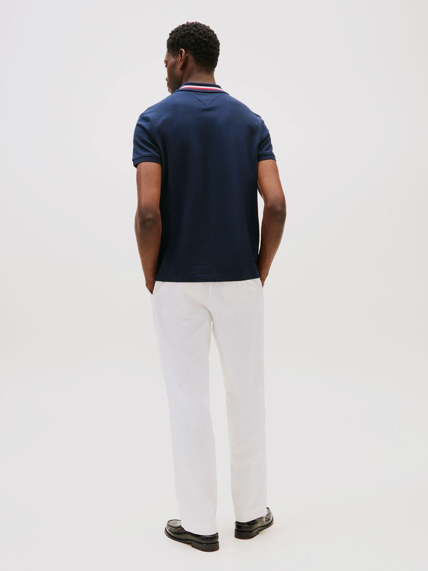 Polo Signature Collar Regular Fit Azul Tommy Hilfiger-2