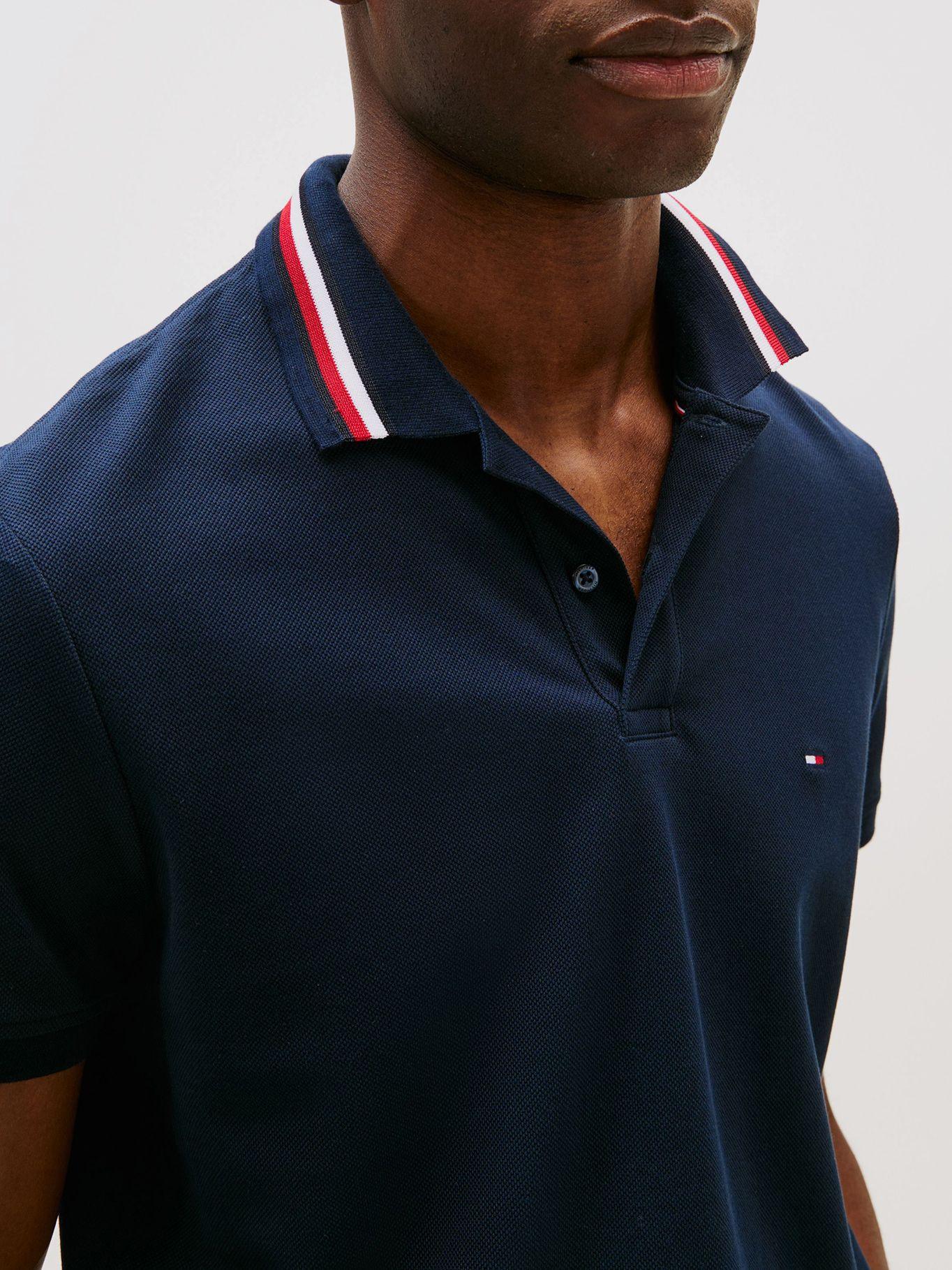 Polo Signature Collar Regular Fit Azul Tommy Hilfiger-3