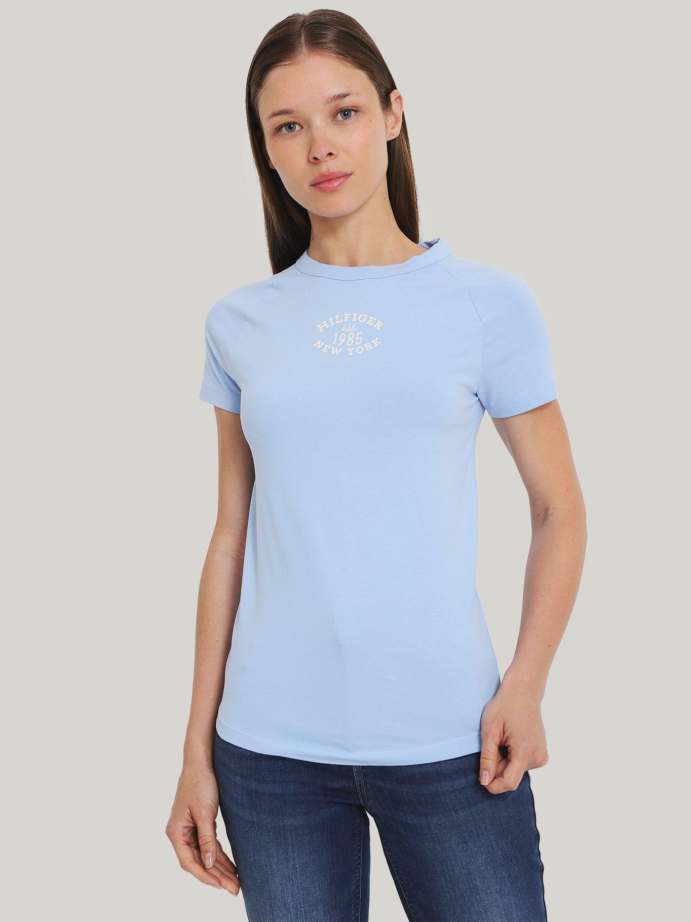 Polera Varsity Slim Fit Celeste Tommy Hilfiger-0