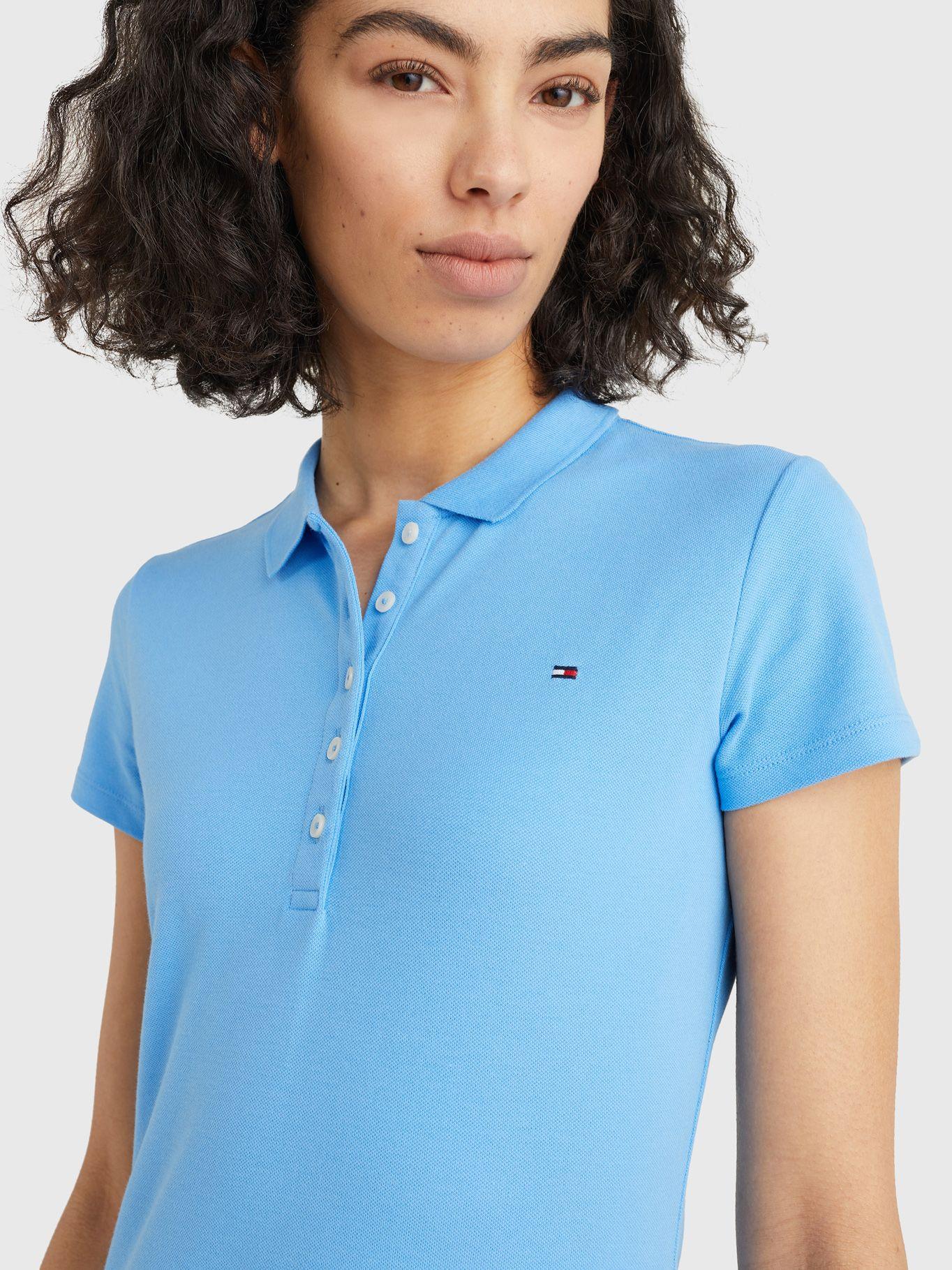 Vestido Polo Slim Fit  Celeste Tommy Hilfiger-3