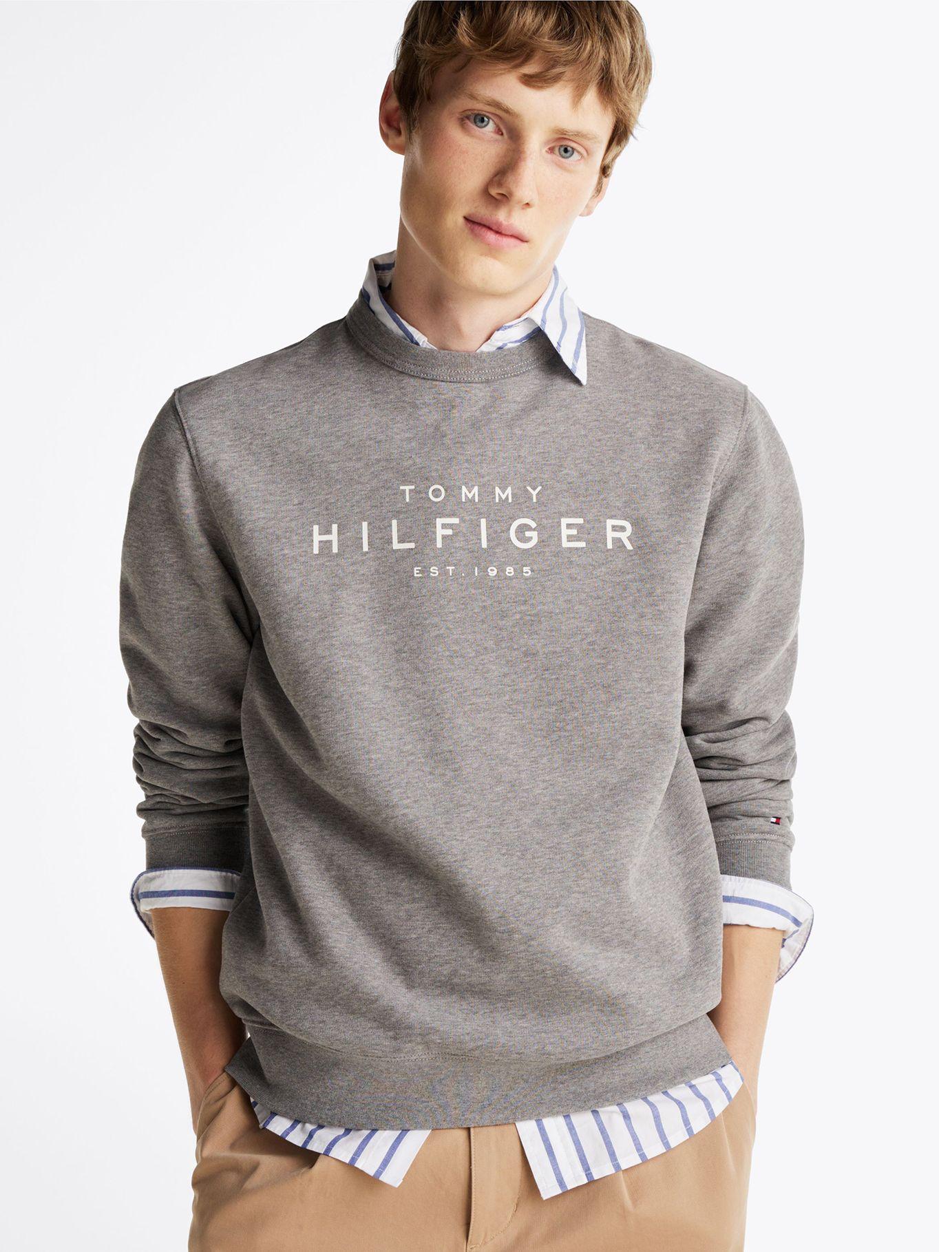 Polerón Solid Con Logo Gris Tommy Hilfiger-0