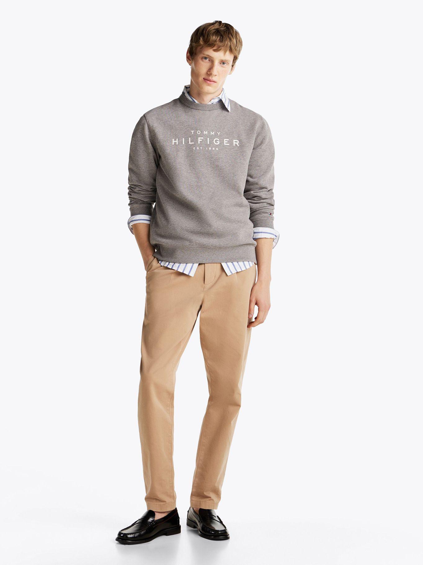 Polerón Solid Con Logo Gris Tommy Hilfiger-1